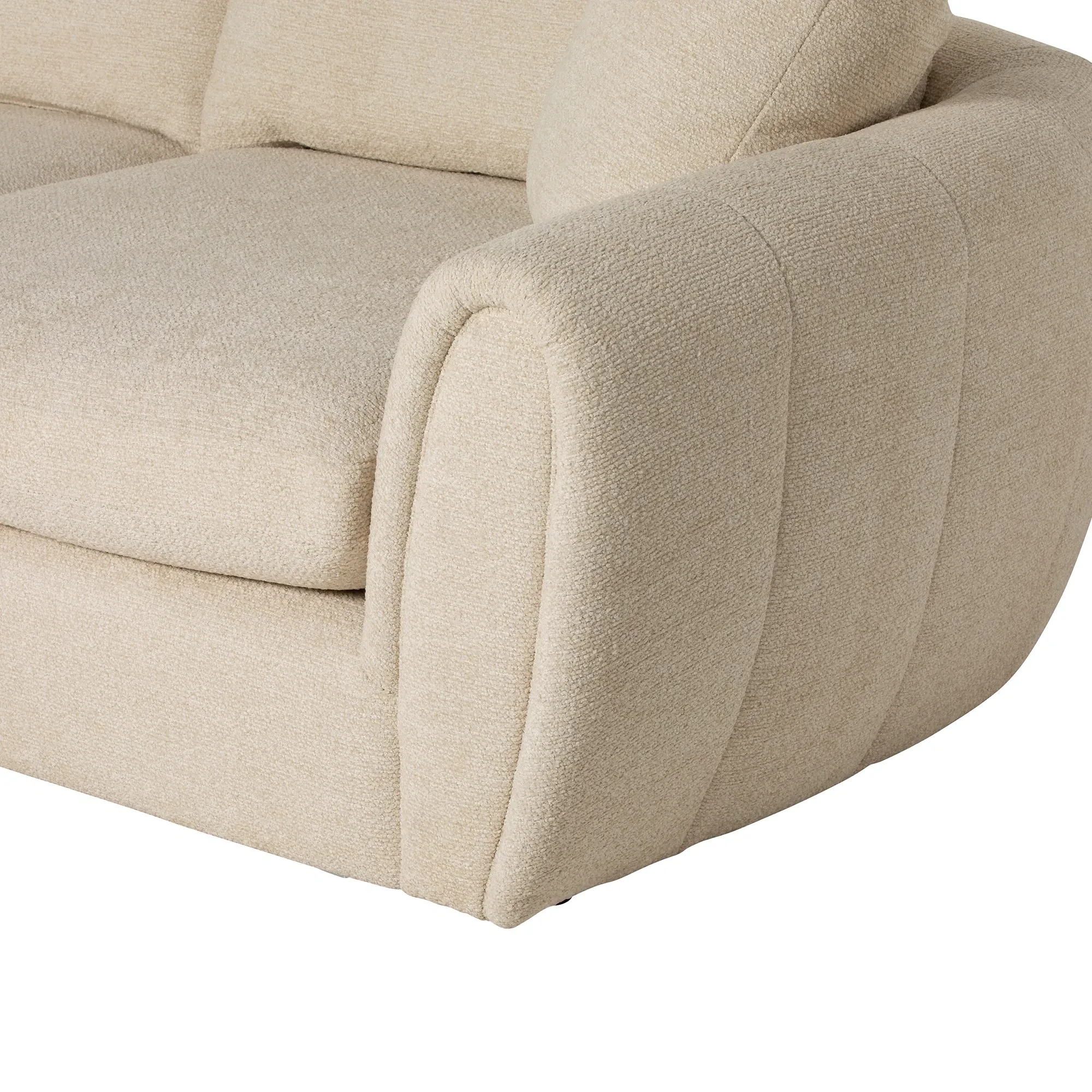 Damaris Corner Sofa with Stool - Neutral
