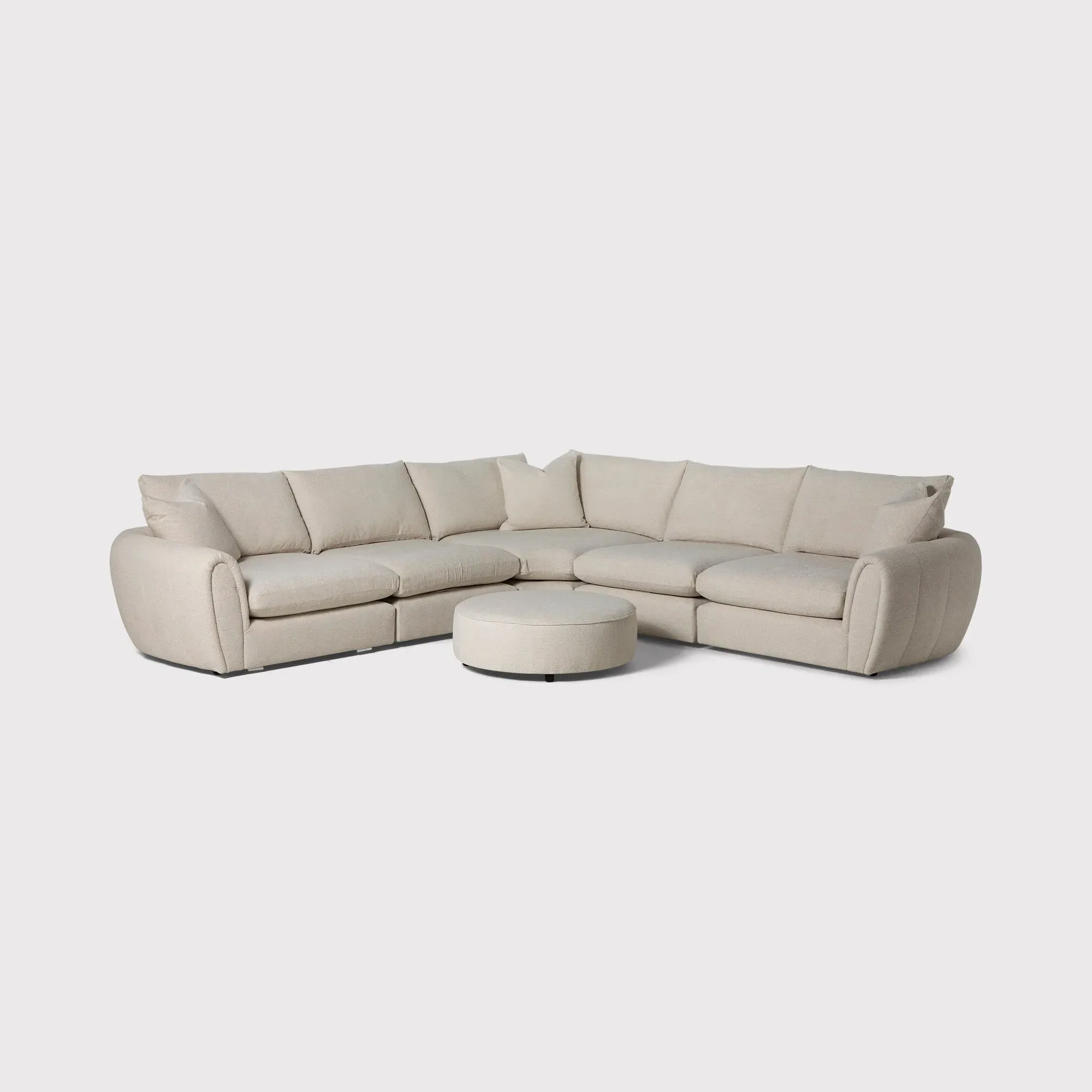 Damaris Corner Sofa with Stool - Neutral image