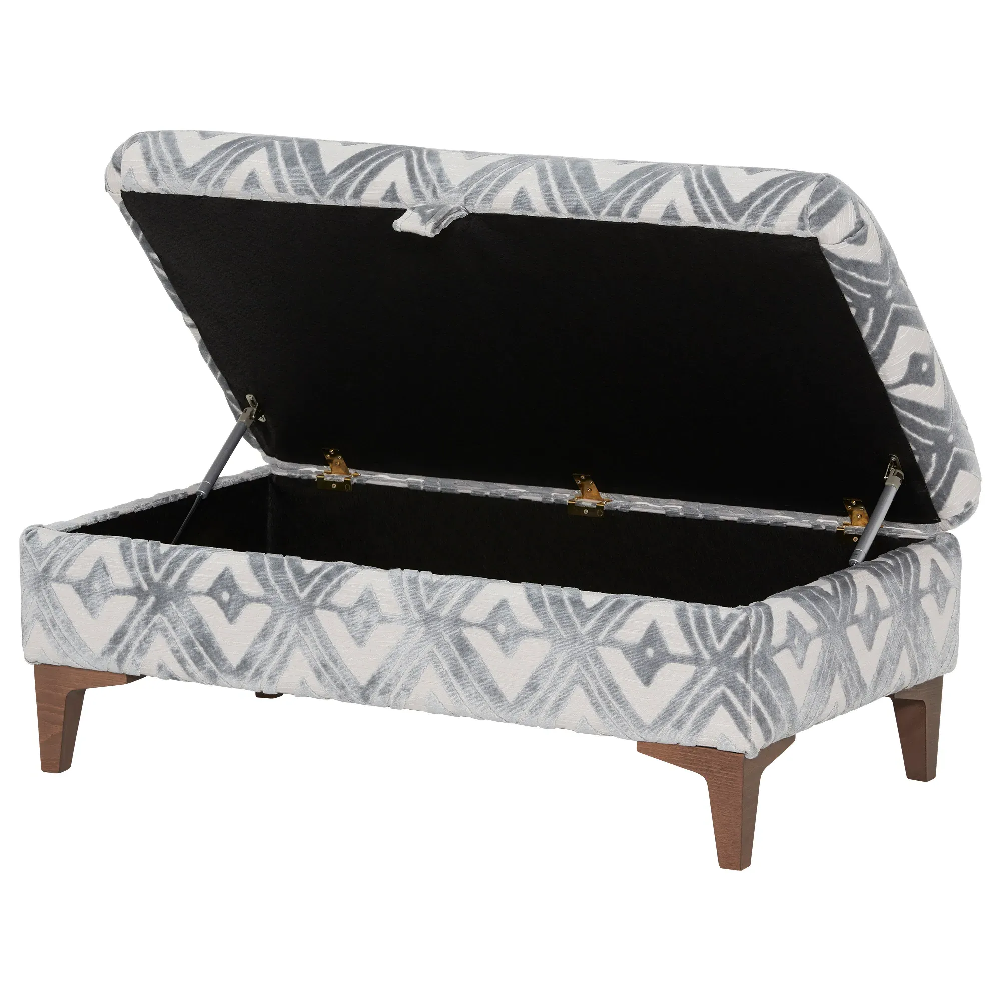 Dandridge Legged Ottoman - Grey, Fabric