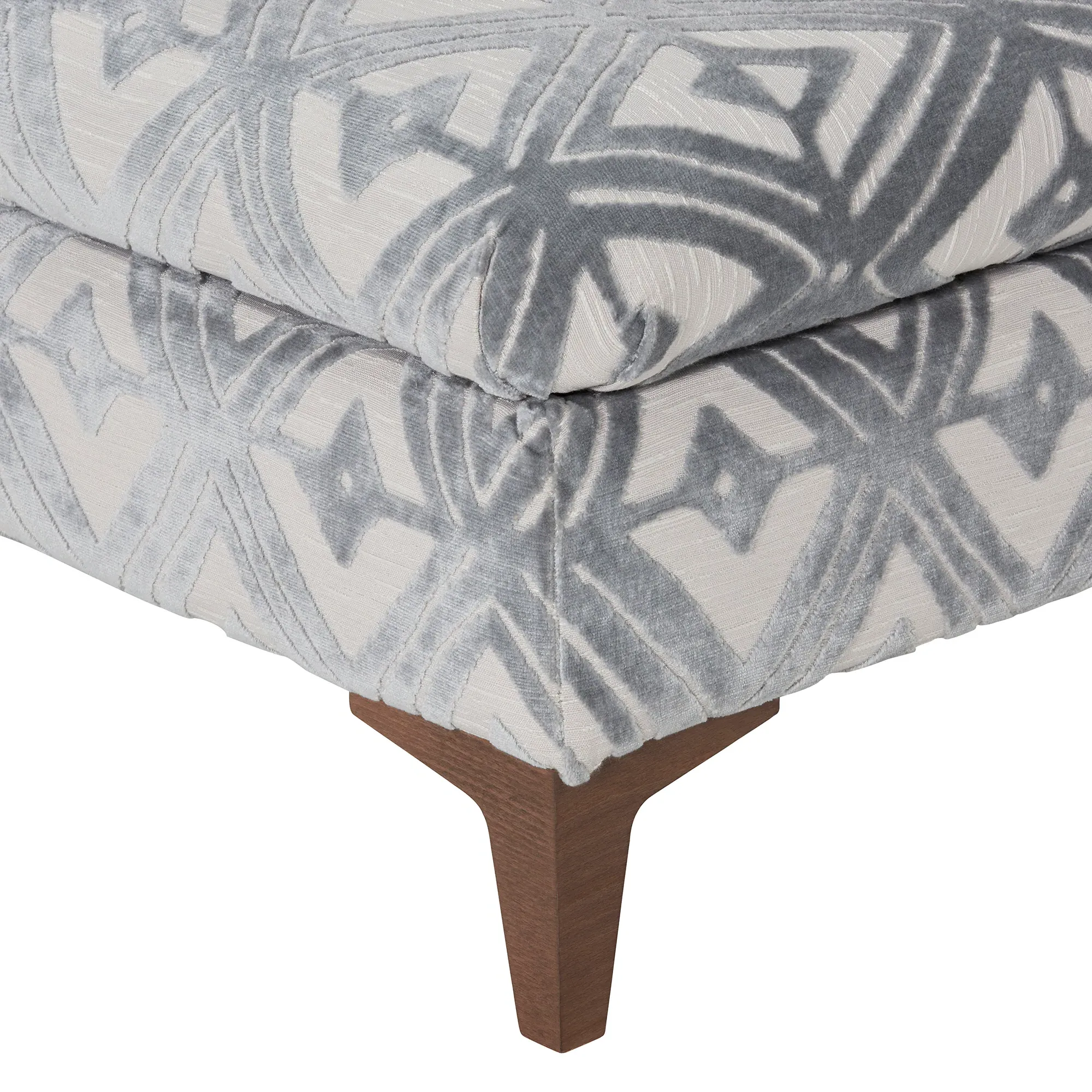 Dandridge Legged Ottoman - Grey, Fabric