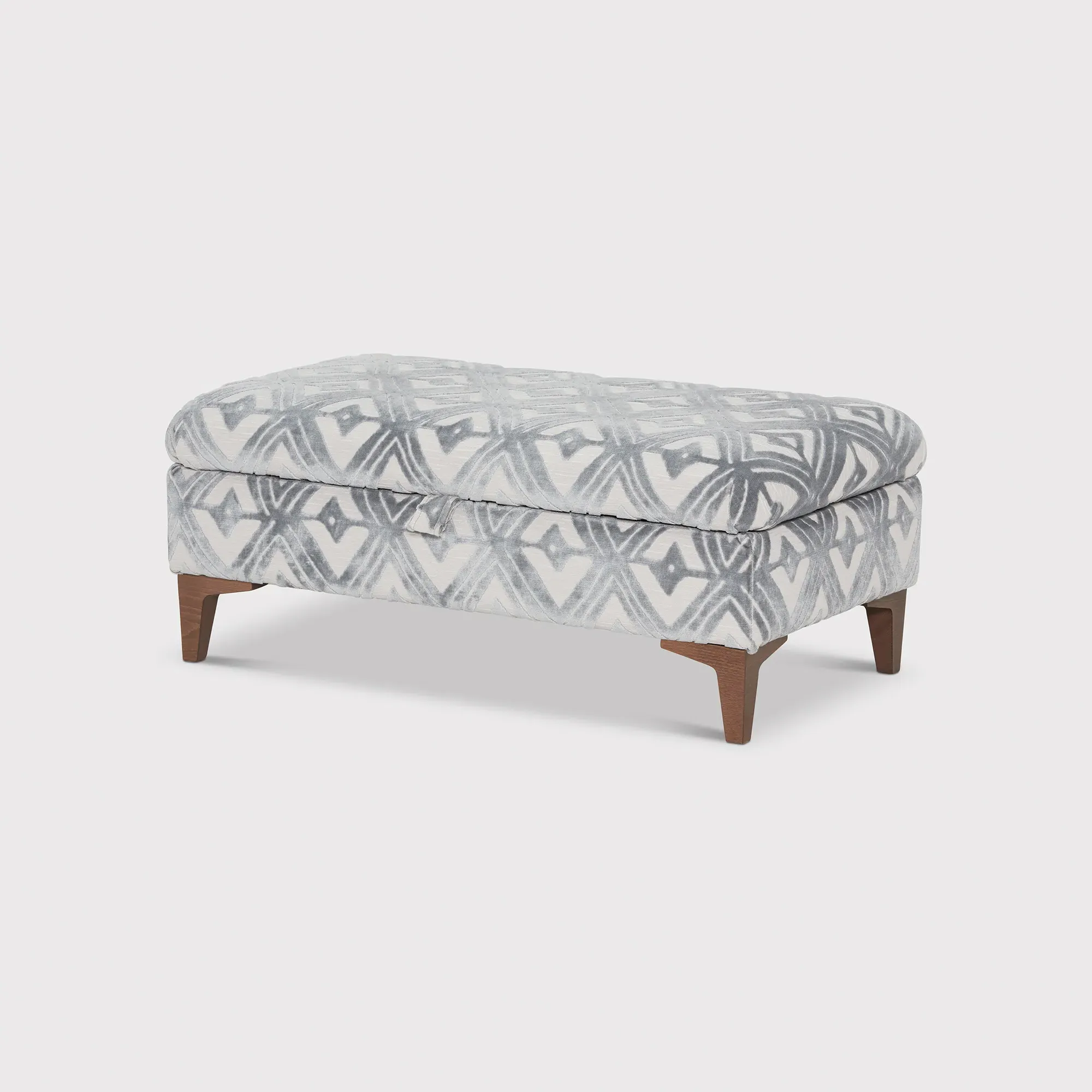 Dandridge Legged Ottoman - Grey, Fabric