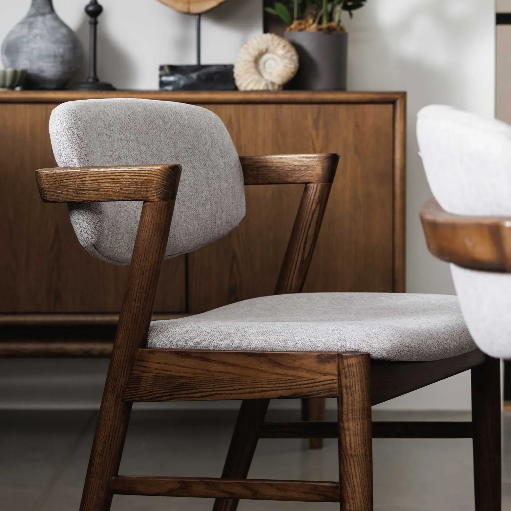 Darcy Arm Dining Chair - Neutral, Ashwood