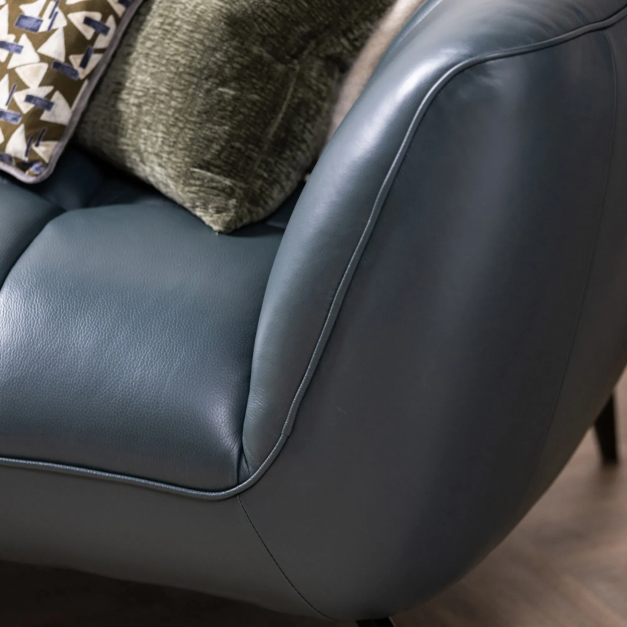 Darla 2-Seater Sofa - Grey, Leather