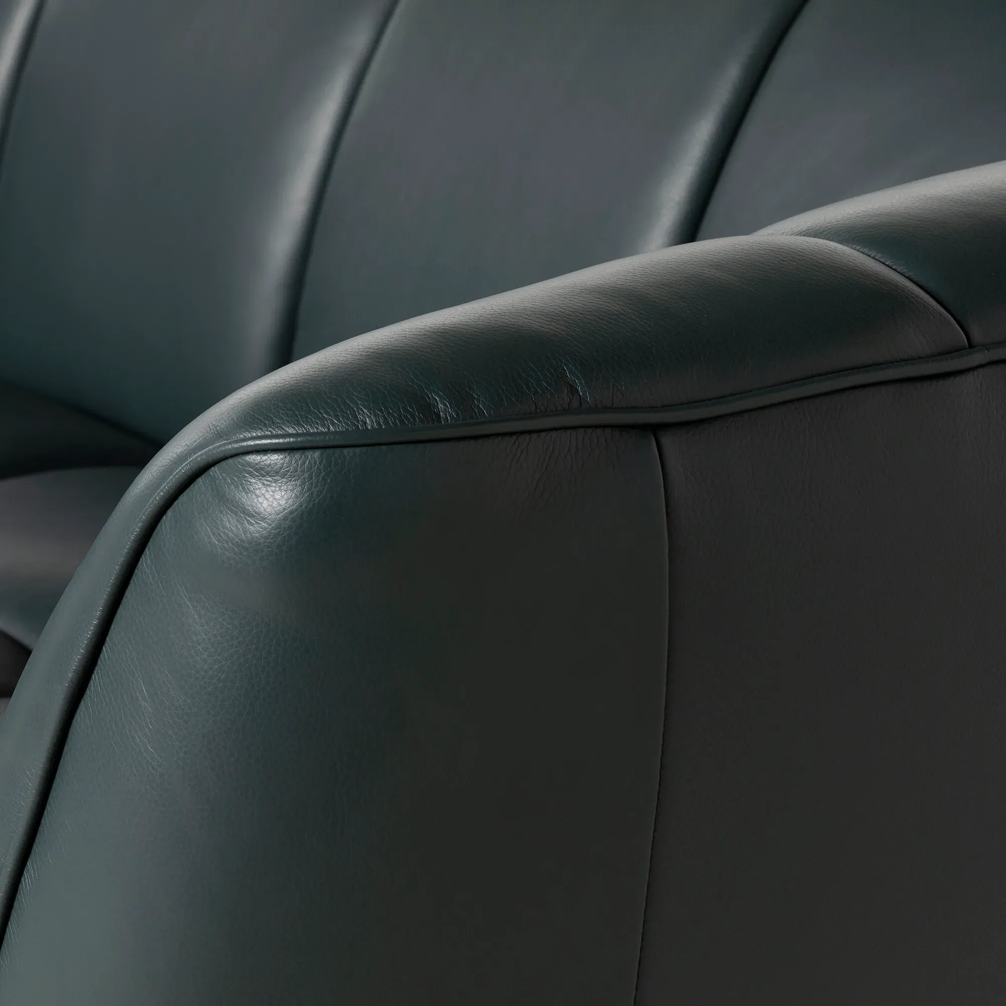 Darla 2-Seater Sofa - Grey, Leather