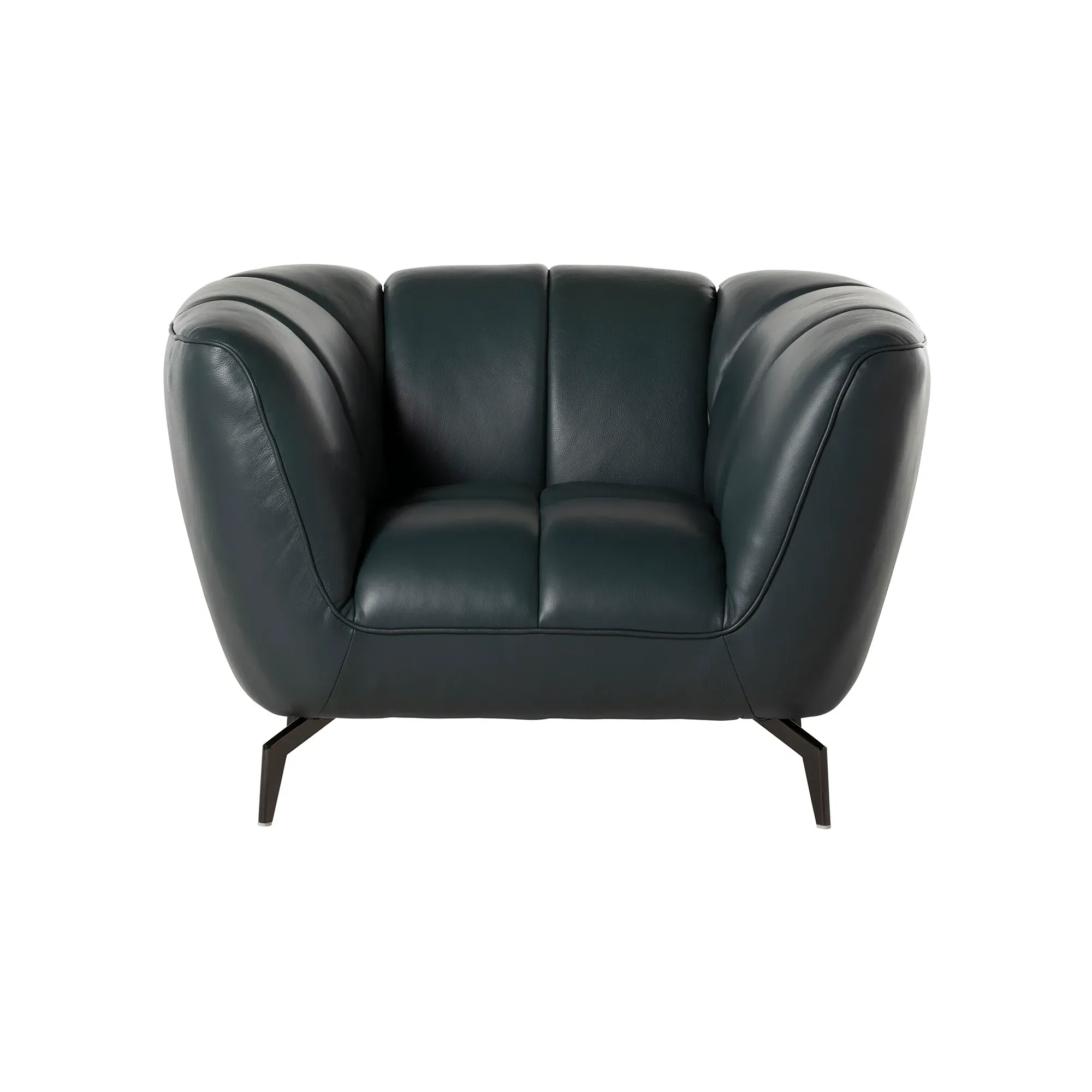 Darla Armchair - Grey, Leather