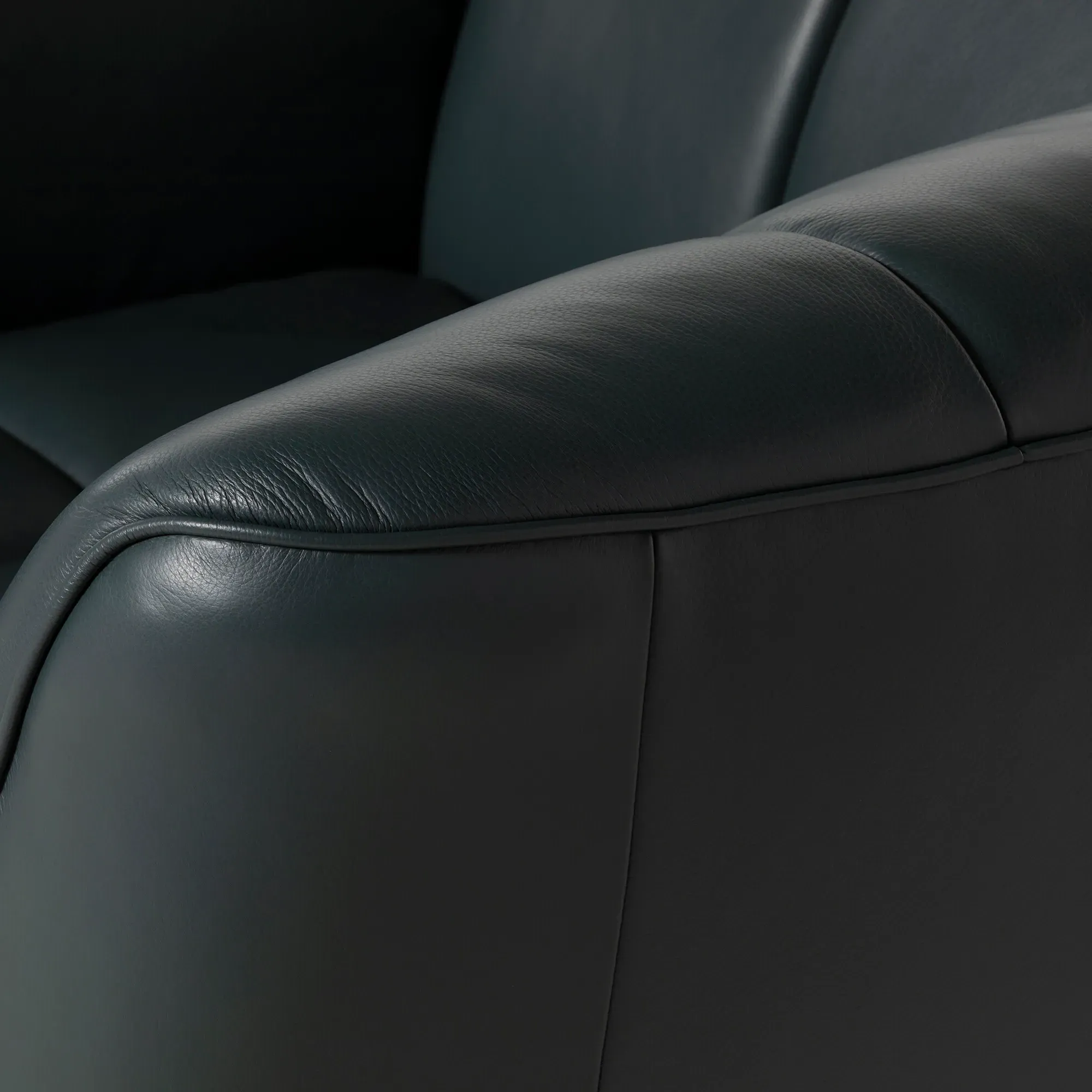 Darla Armchair - Grey, Leather