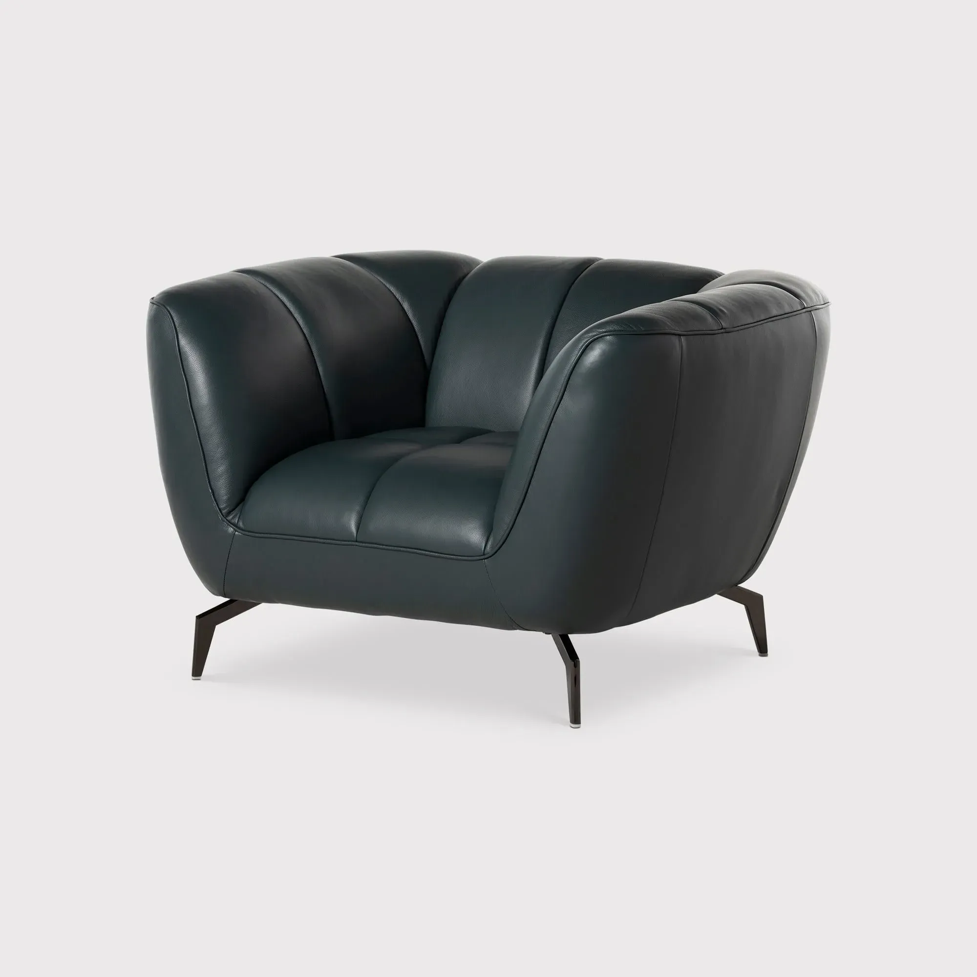 Darla Armchair - Grey, Leather image