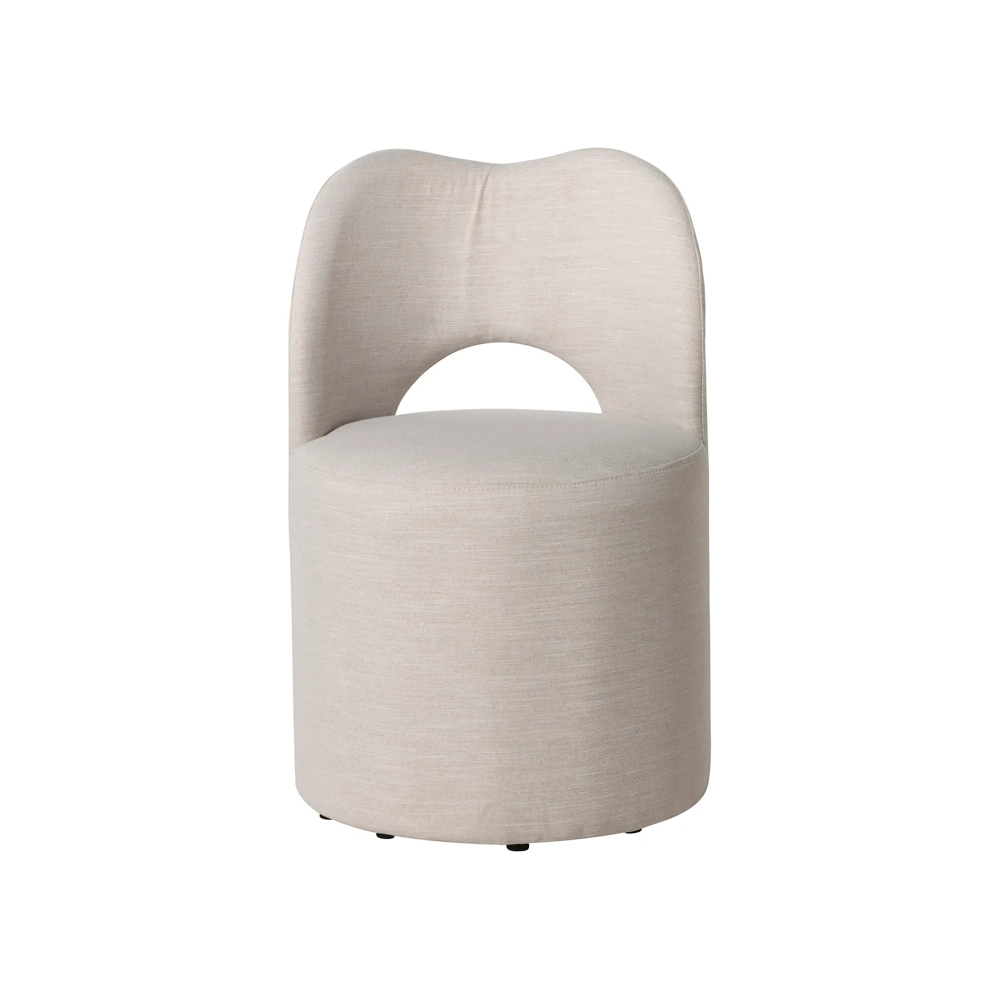 Dash Dining Chair - White, Fabric