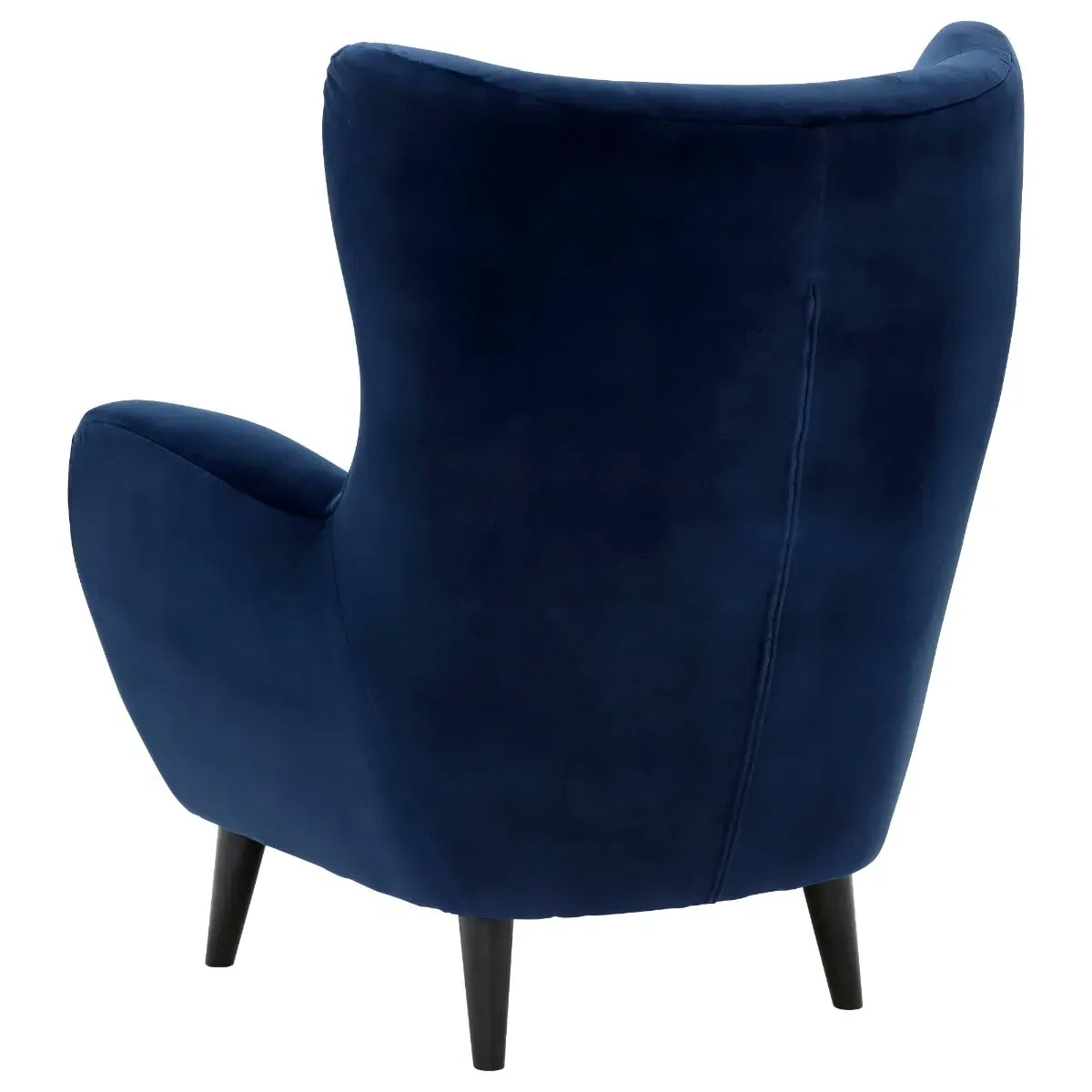 Delon Wing Chair - Navy, Fabric