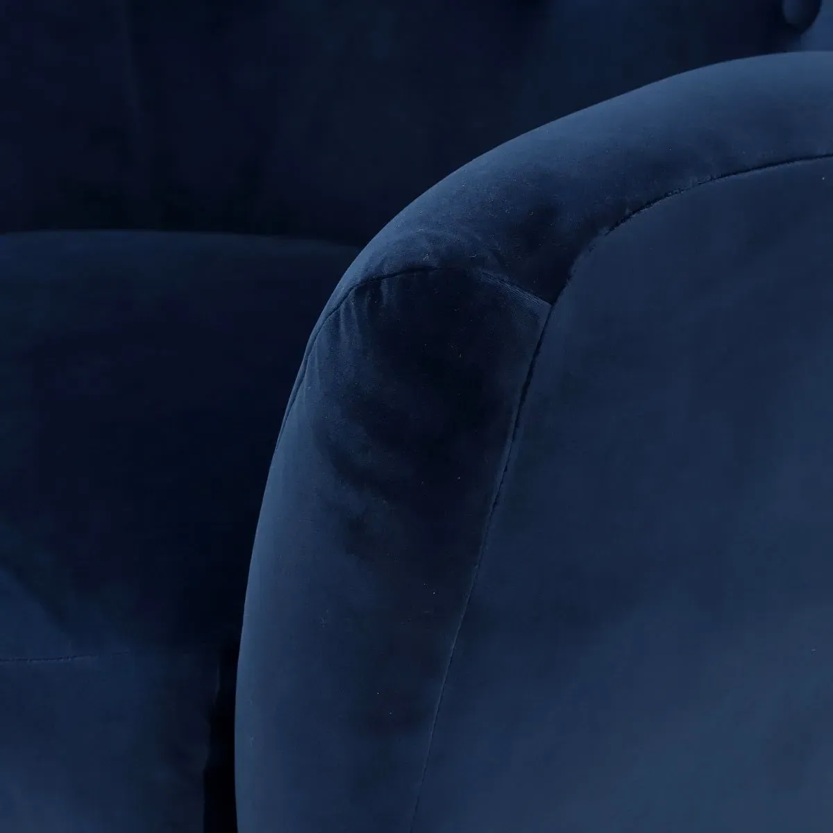 Delon Wing Chair - Navy, Fabric