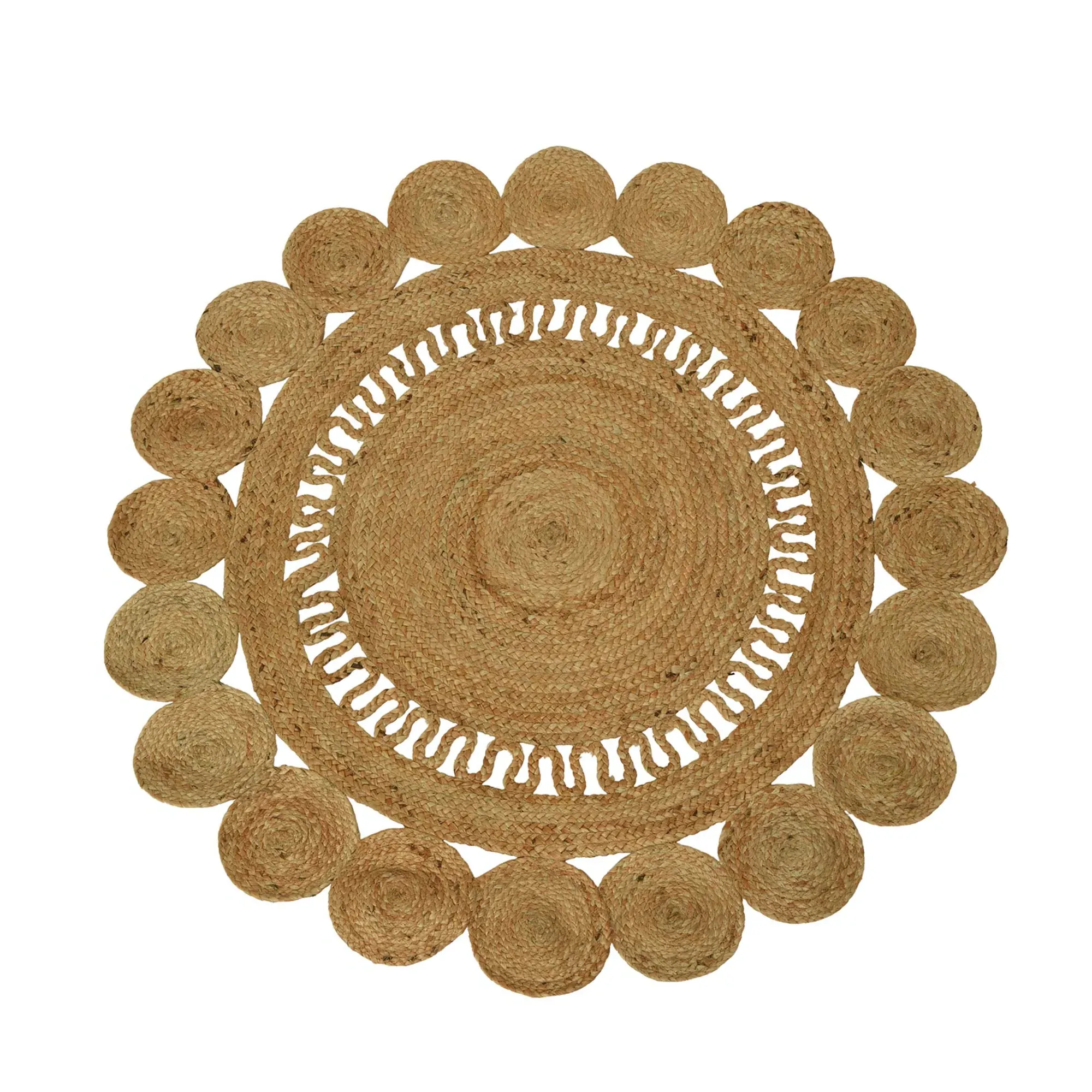 Detail Round Rug - Brown, Jute image