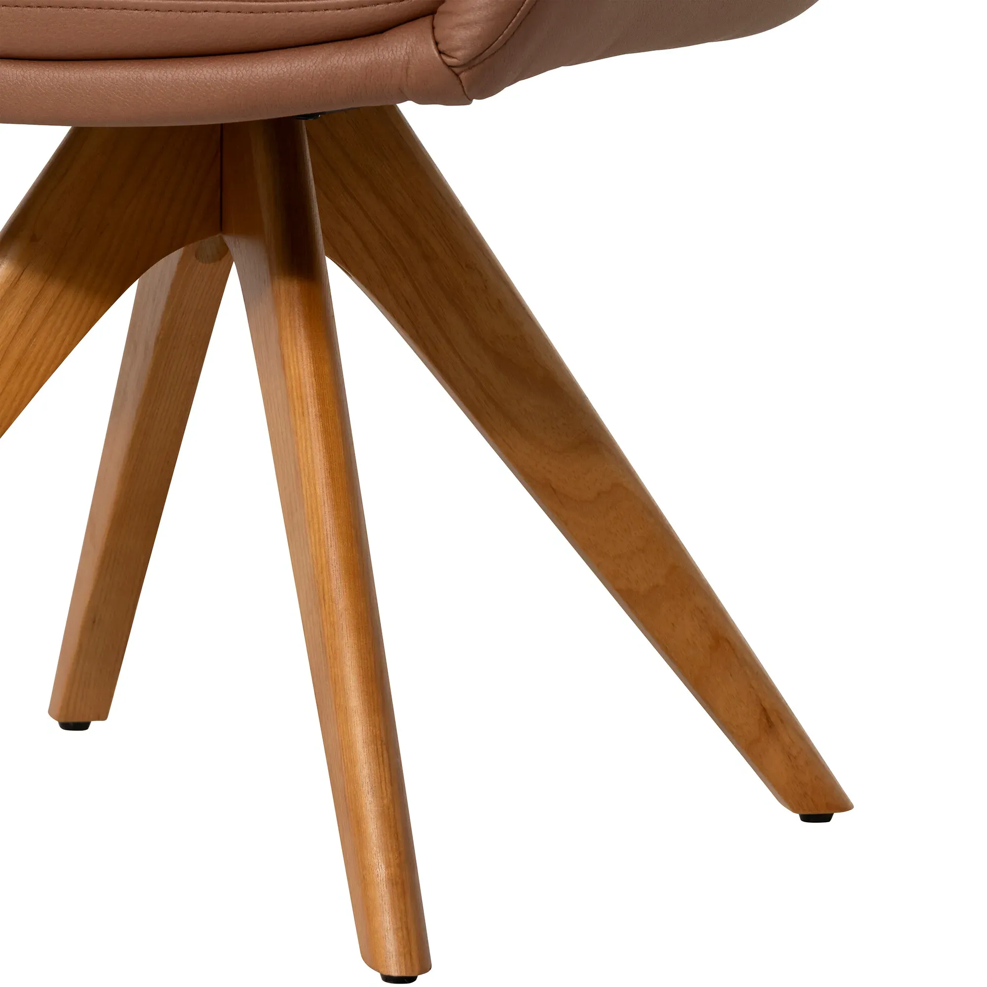 Dixon Swivel Dining Chair High Arm - Brown, Fabric