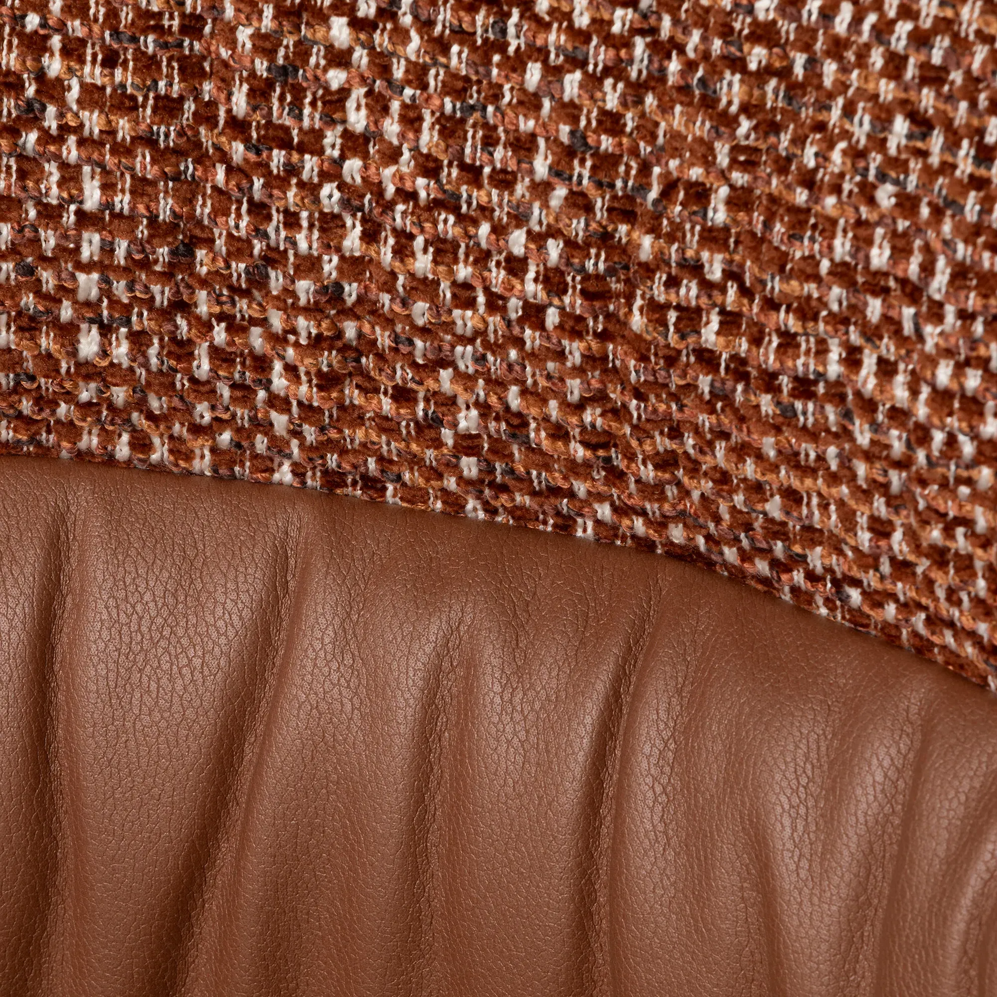 Dixon Swivel Dining Chair High Arm - Brown, Fabric