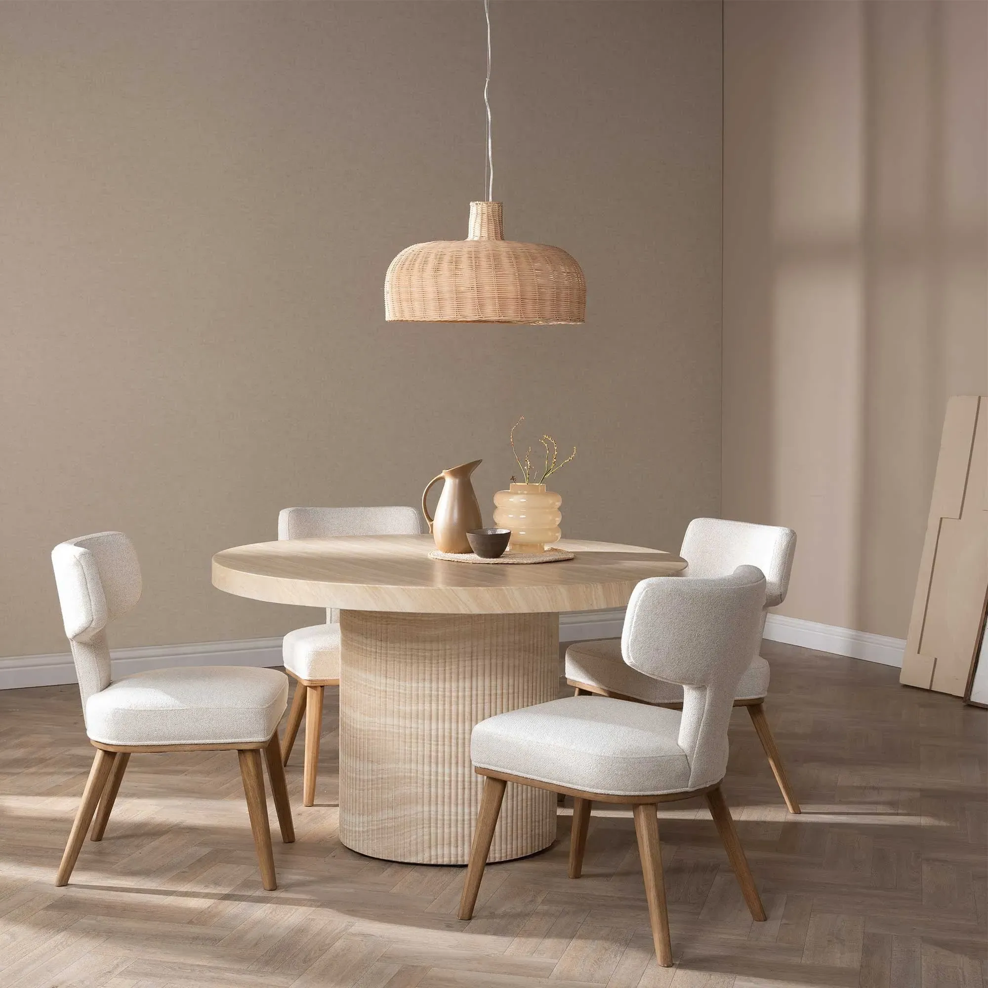 Domica Dining Chair - Polyester Fabric