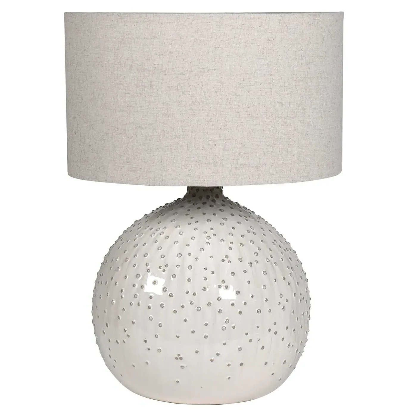 Dotted Ceramic Table Lamp - Cream image
