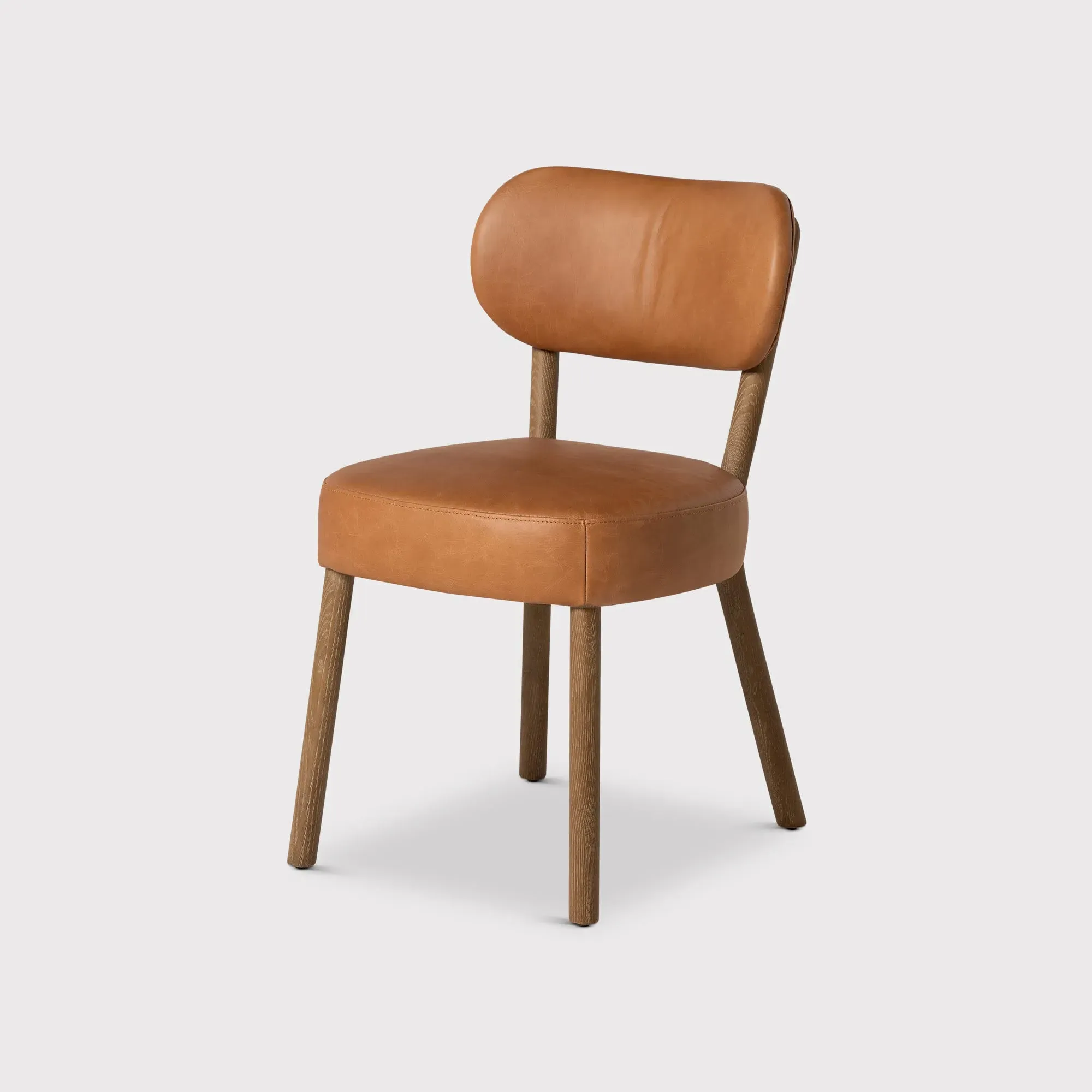 Dove Dining Chair - Brown, Leather