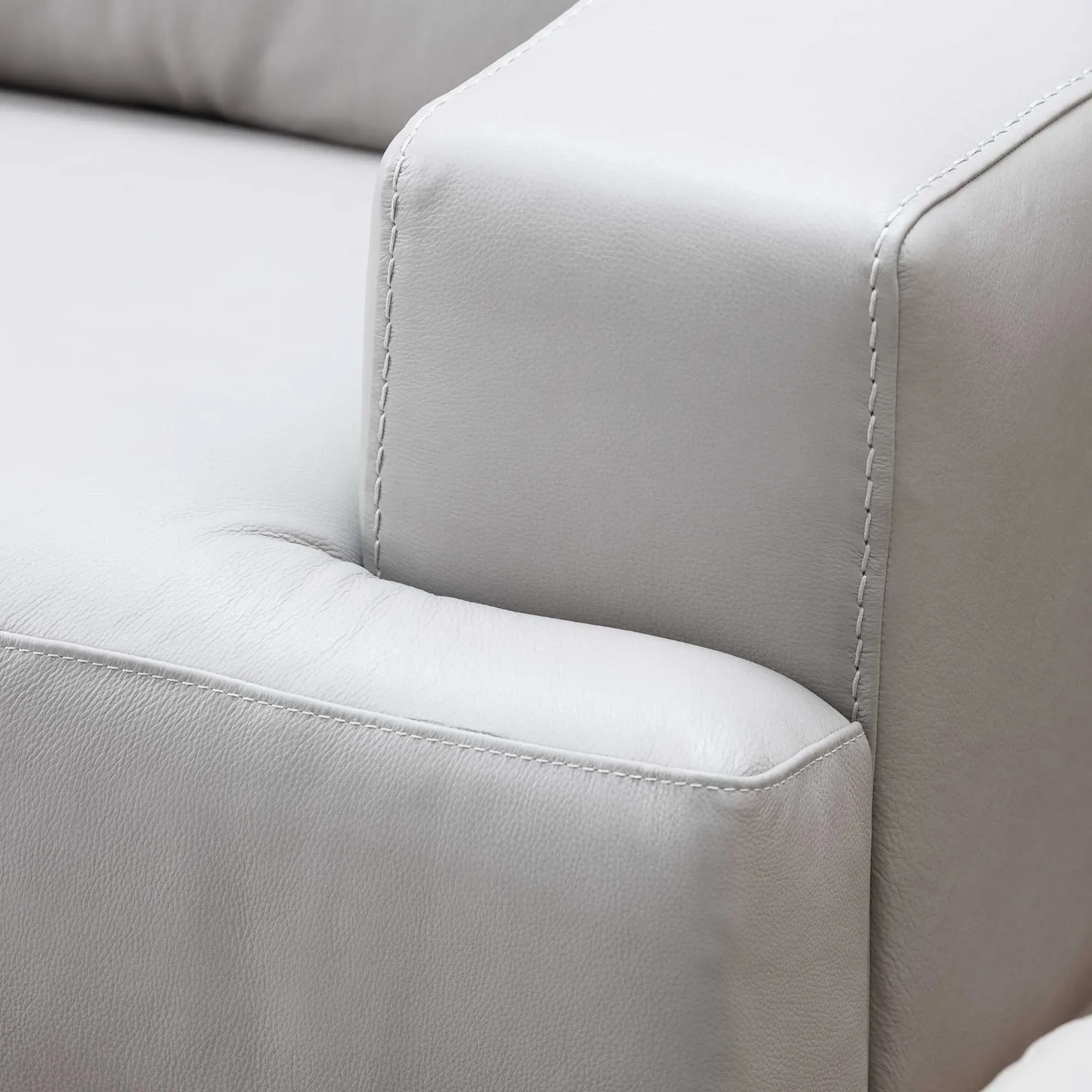 Draper Extra Large Sofa - Grey, Leather