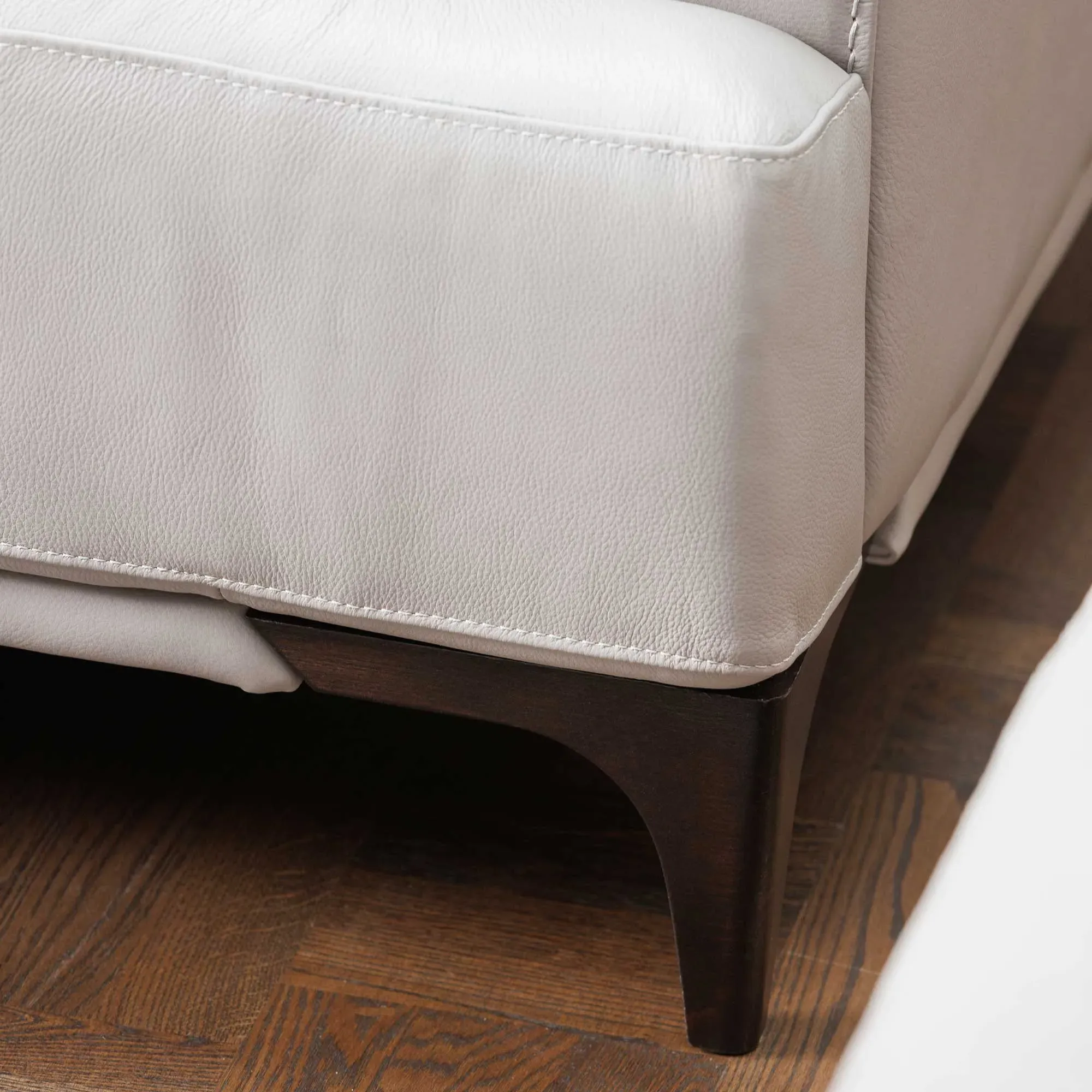 Draper Extra Large Sofa - Grey, Leather