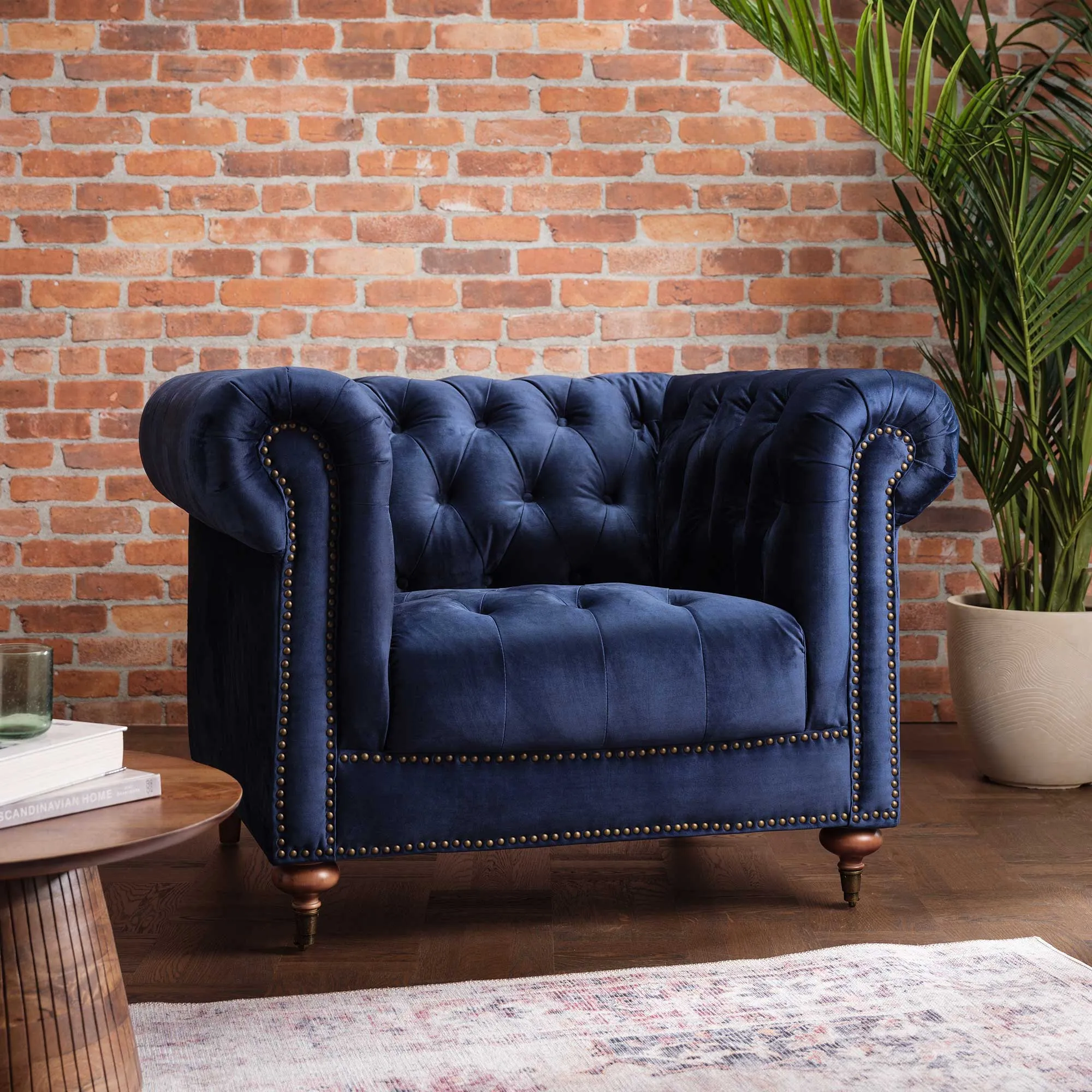 Duchamp Armchair - Blue, Velvet