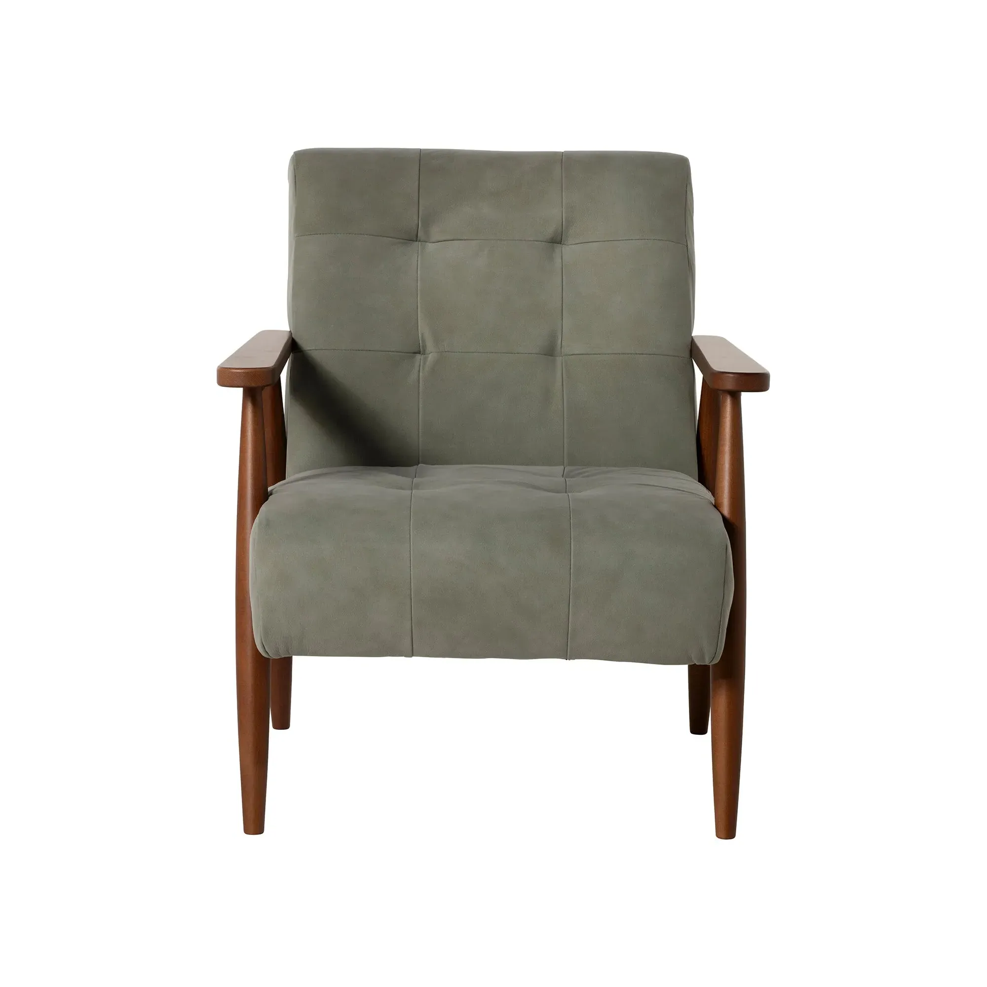 Duffy Accent Chair - Green, Leather