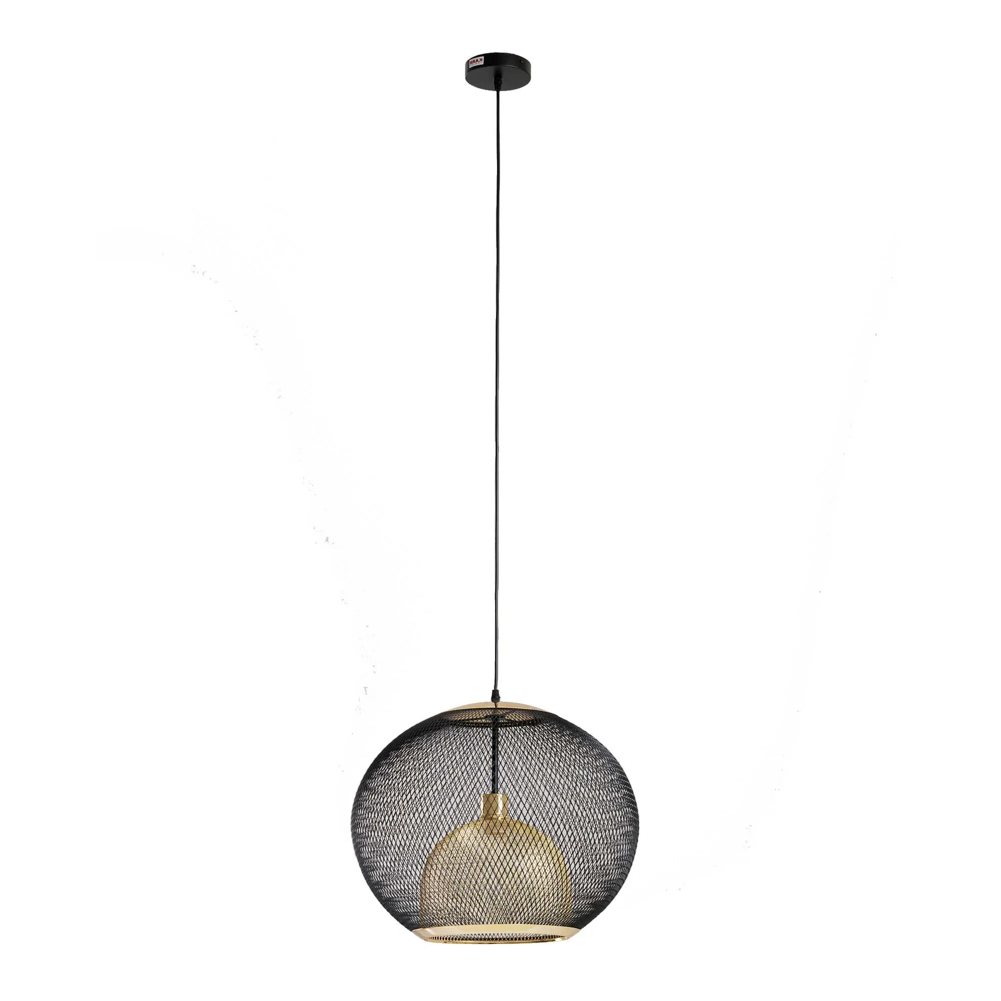 Duo Dome Pendant Light - Black, Metal
