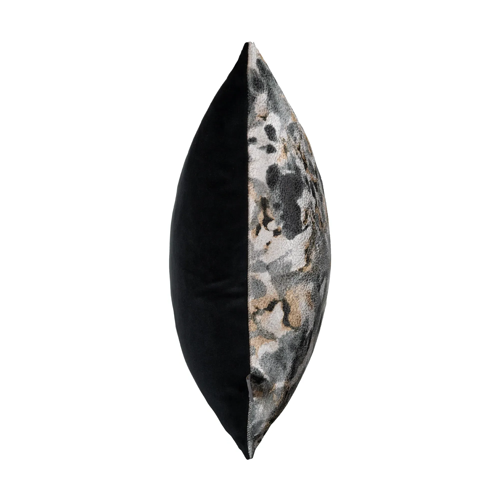 Dusky Bloom Square Cushion - Black, Polyester