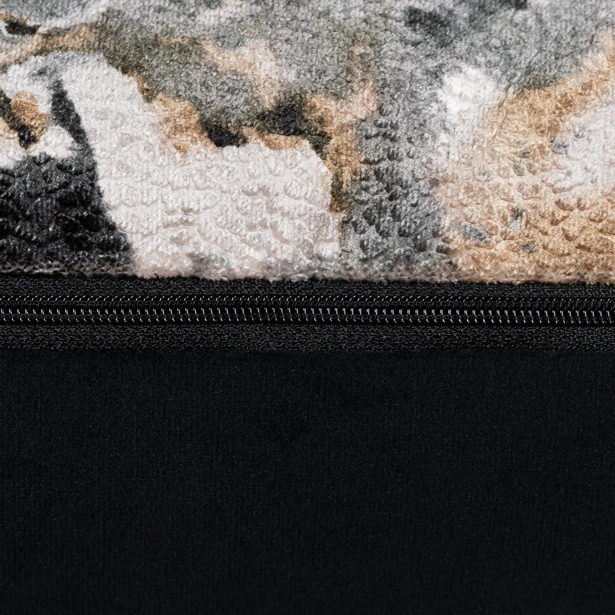 Dusky Bloom Square Cushion - Black, Polyester