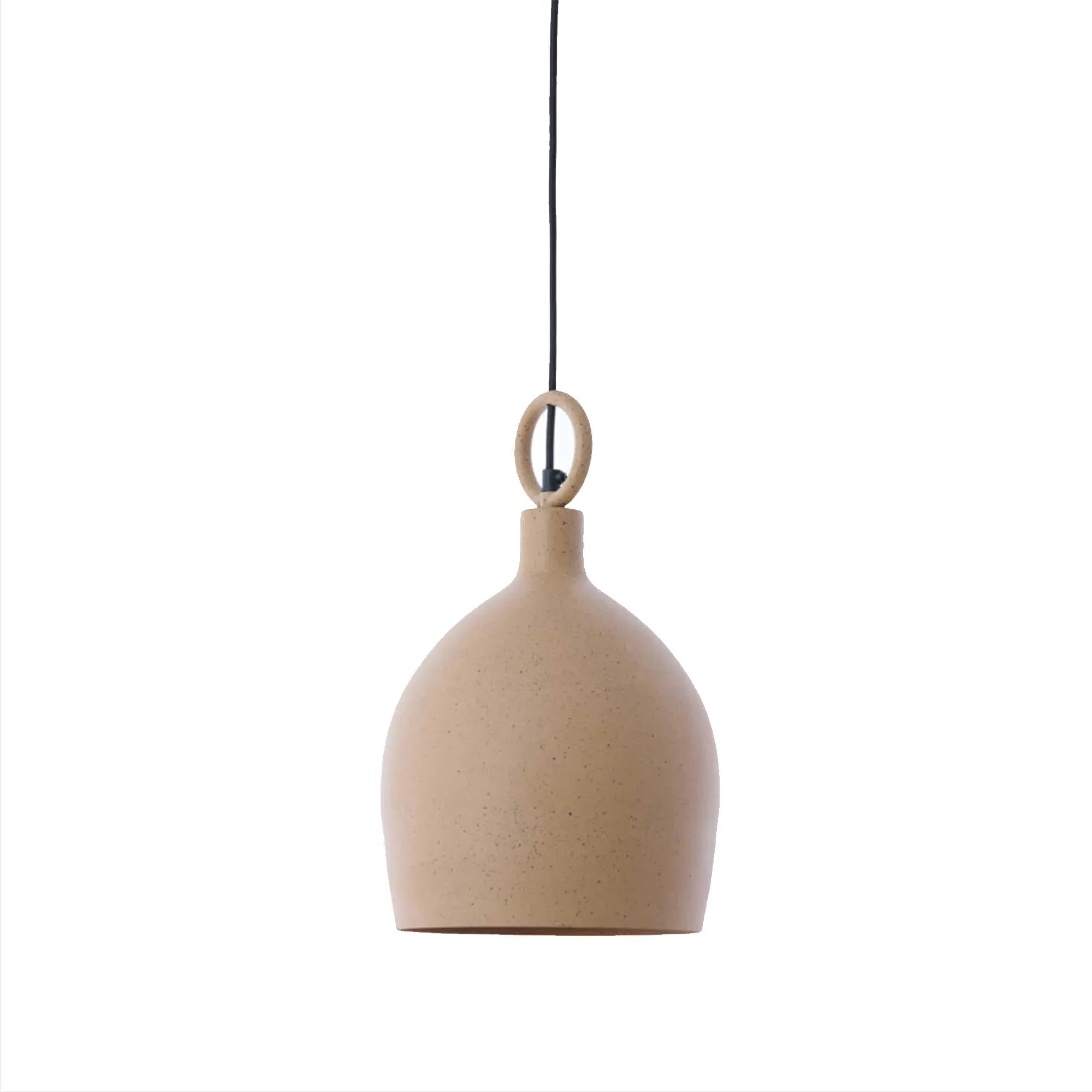Earthen Dome Flecked Pendant Light - Brown, Metal