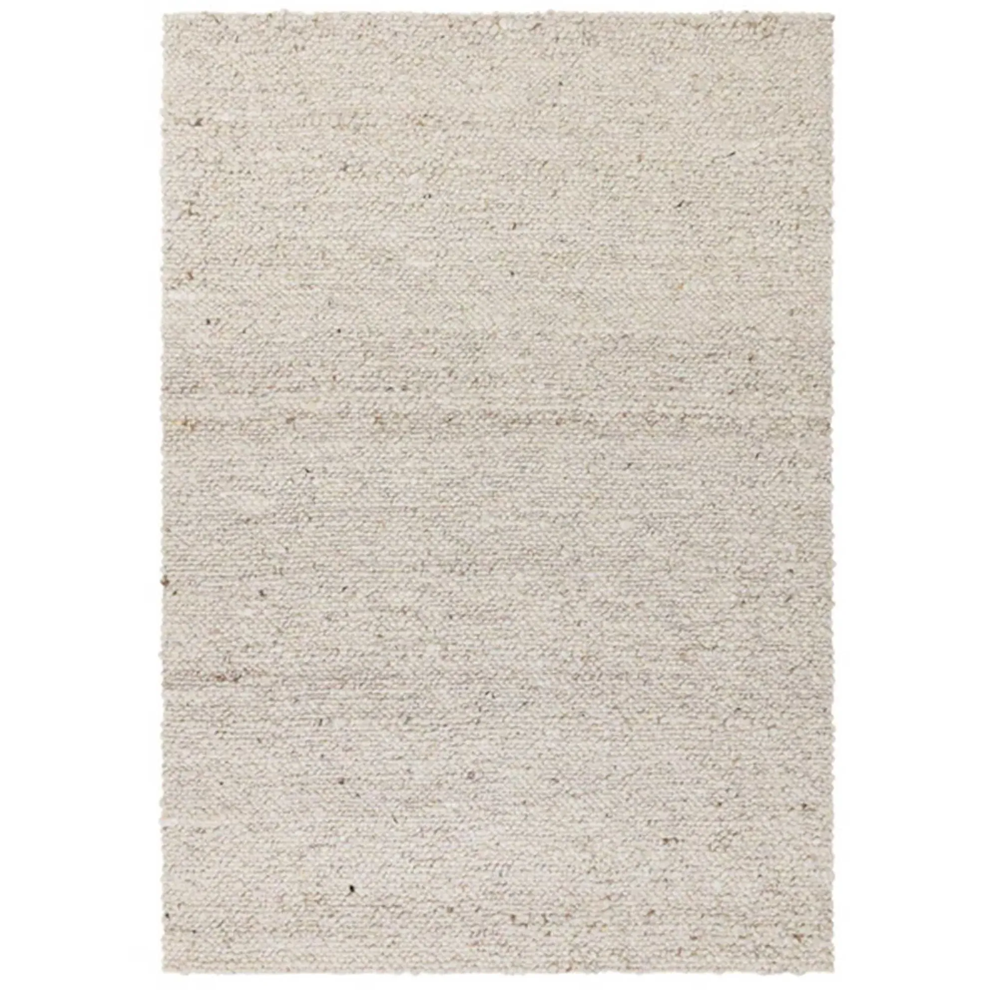 Eder Square Rug - Ivory, Wool
