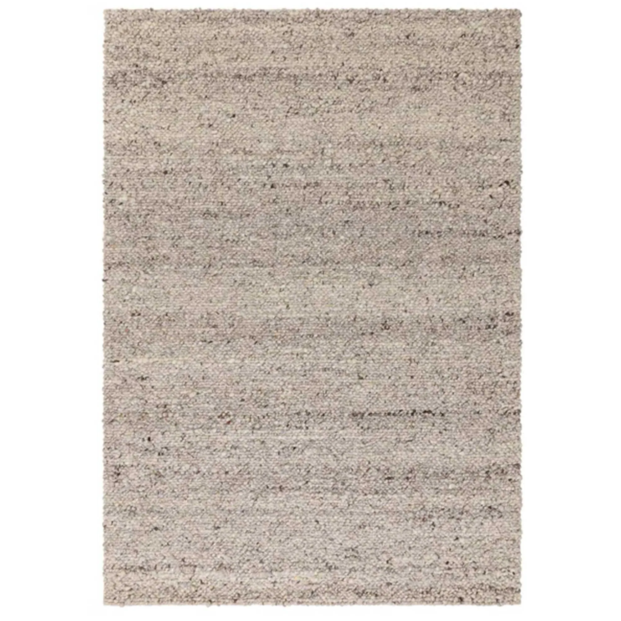 Eder Square Rug - Silver, Wool