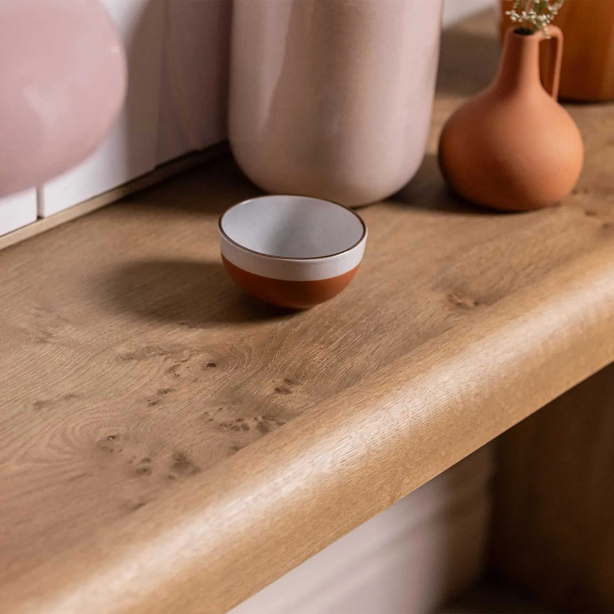 Edris Console Table - Brown, Oak