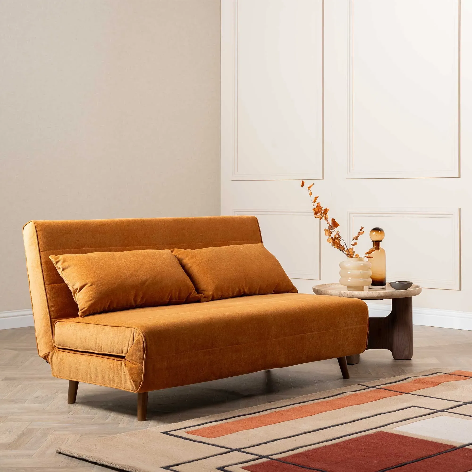 Efren Sofa Bed - Orange, Fabric