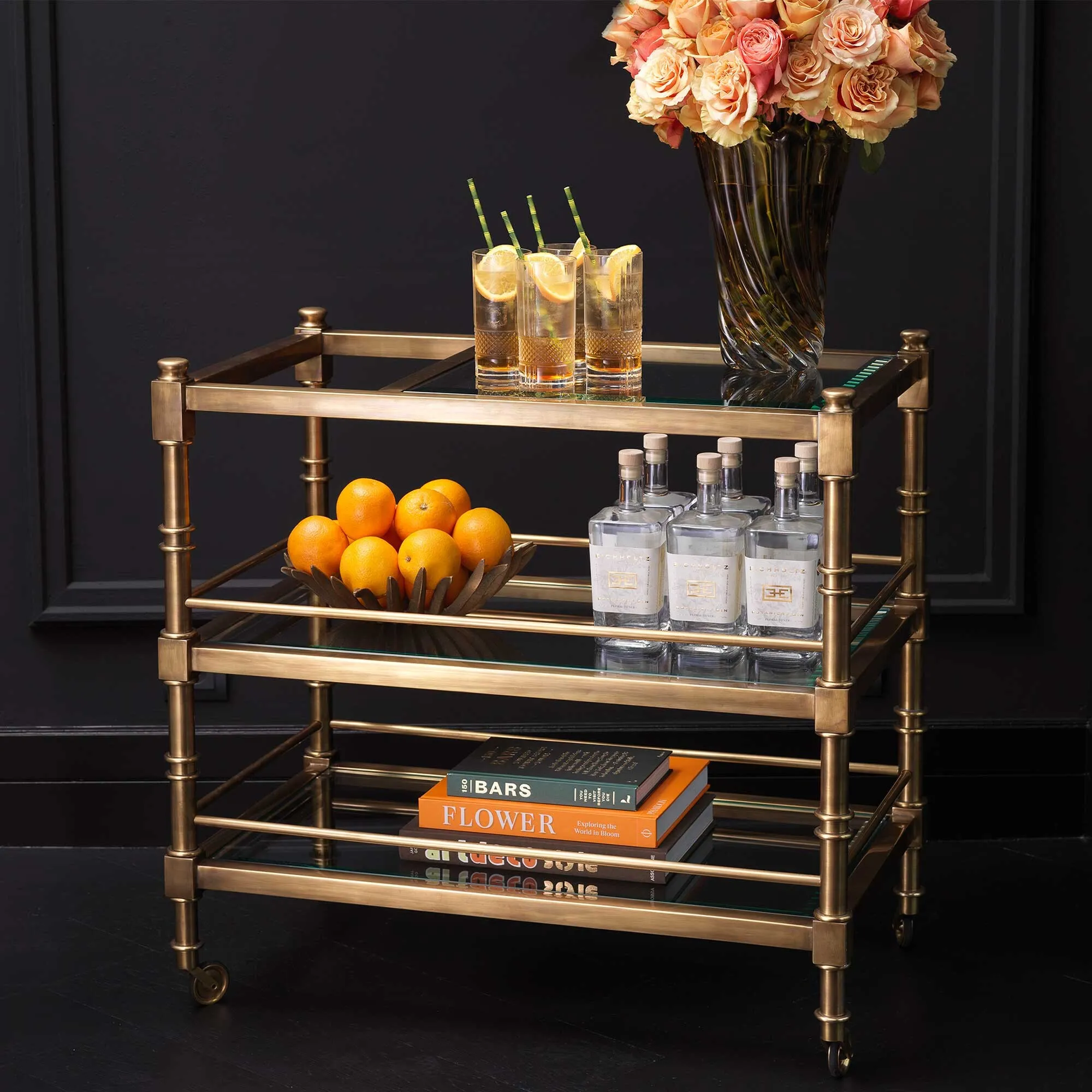 Eichholtz Alexia Trolley - Gold, Metal