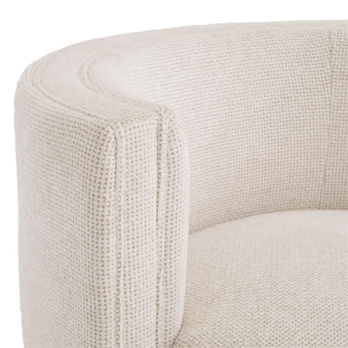 Eichholtz Amanda Lyssa Swivel Armchair - Off-White, Fabric
