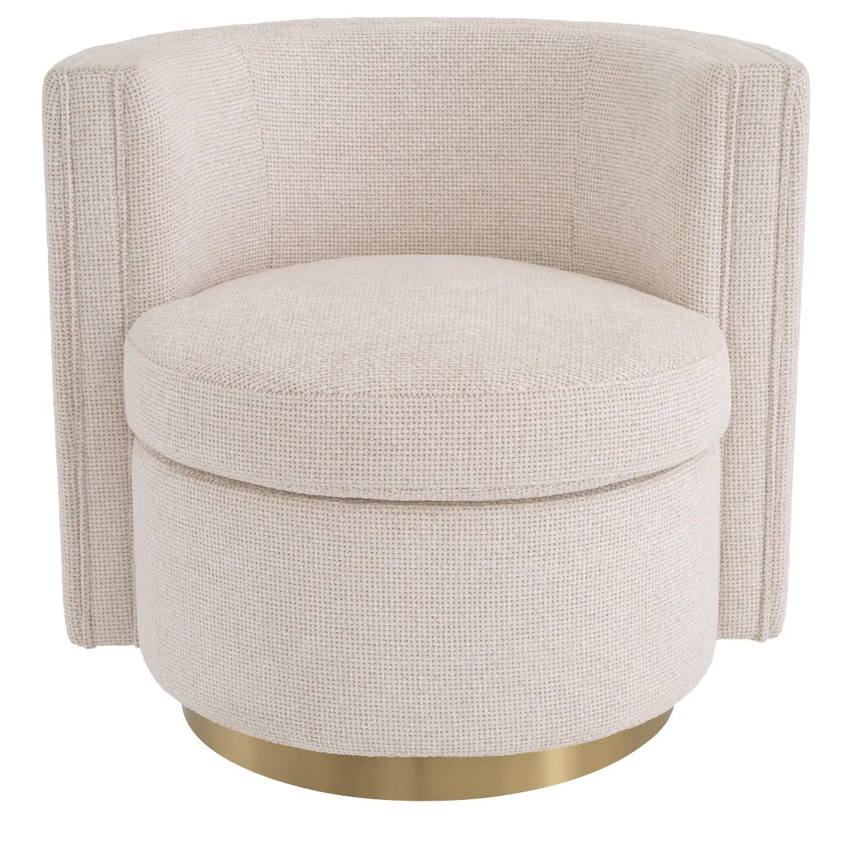 Eichholtz Amanda Lyssa Swivel Armchair - Off-White, Fabric