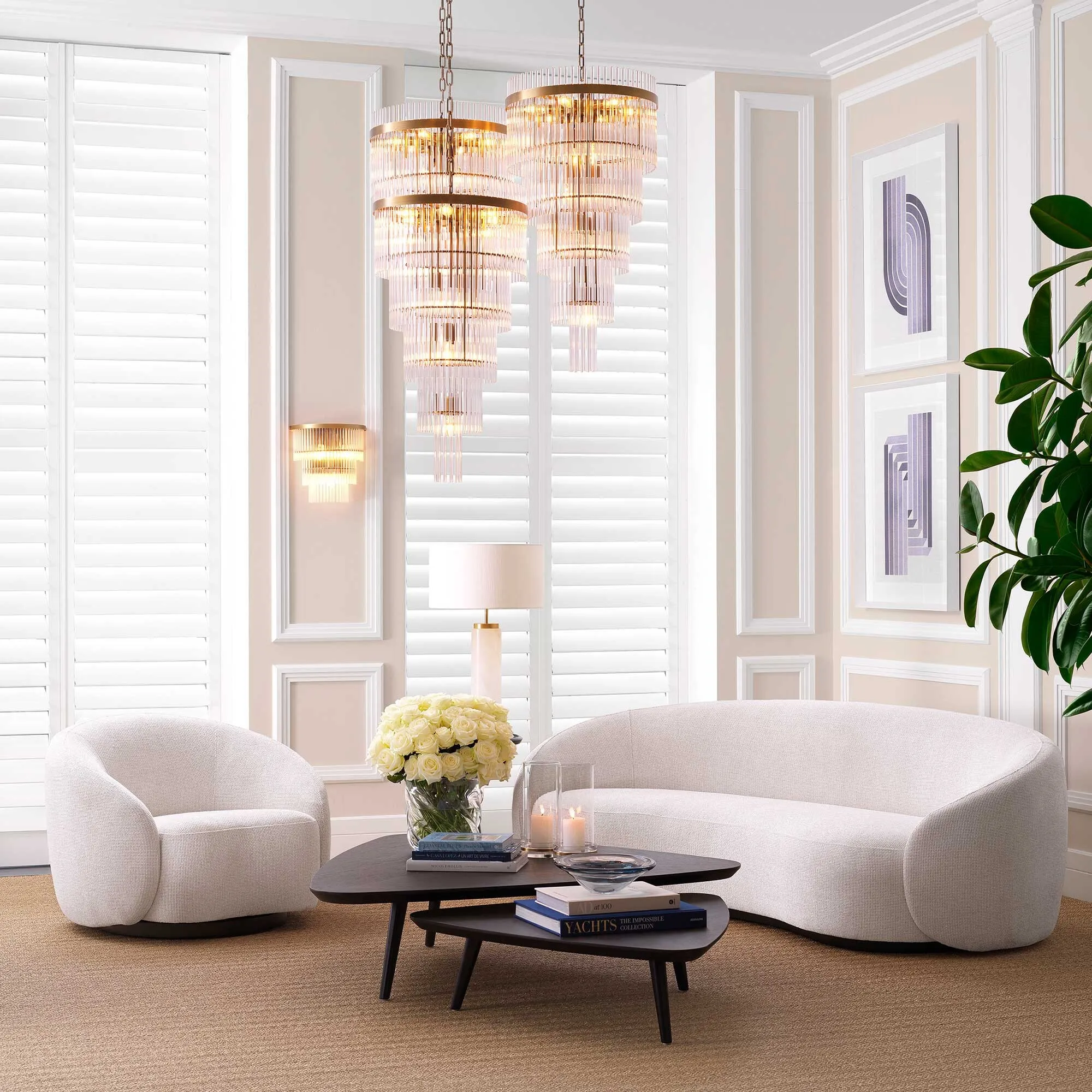 Eichholtz Amore Sofa - White, Fabric