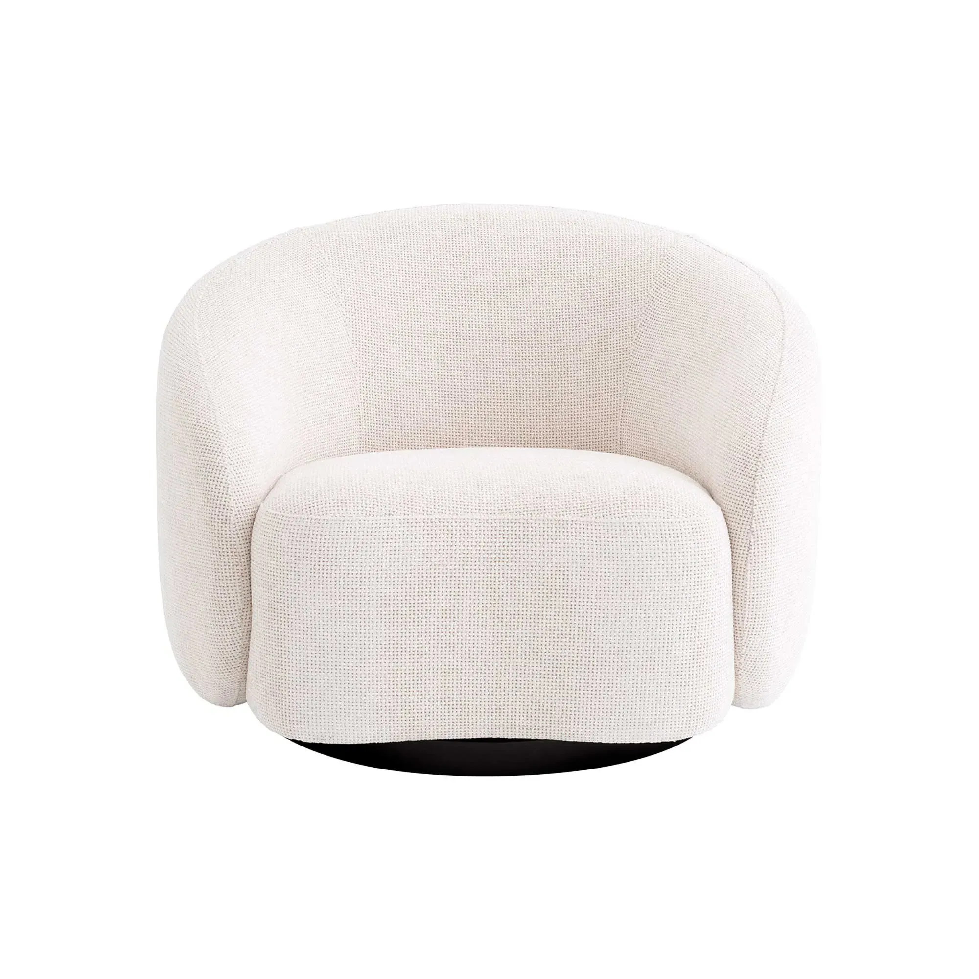 Eichholtz Amore Swivel Armchair - White, Fabric