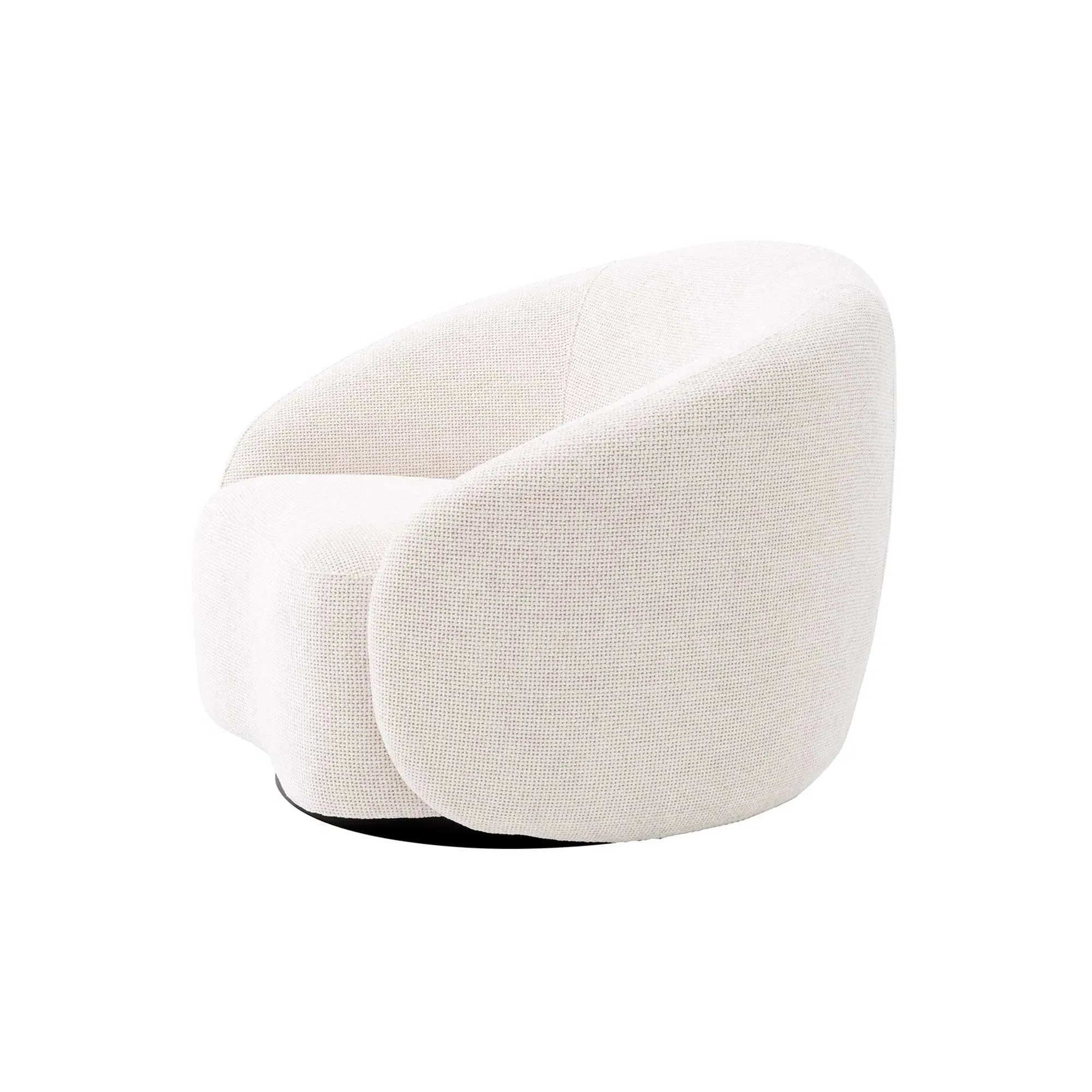 Eichholtz Amore Swivel Armchair - White, Fabric