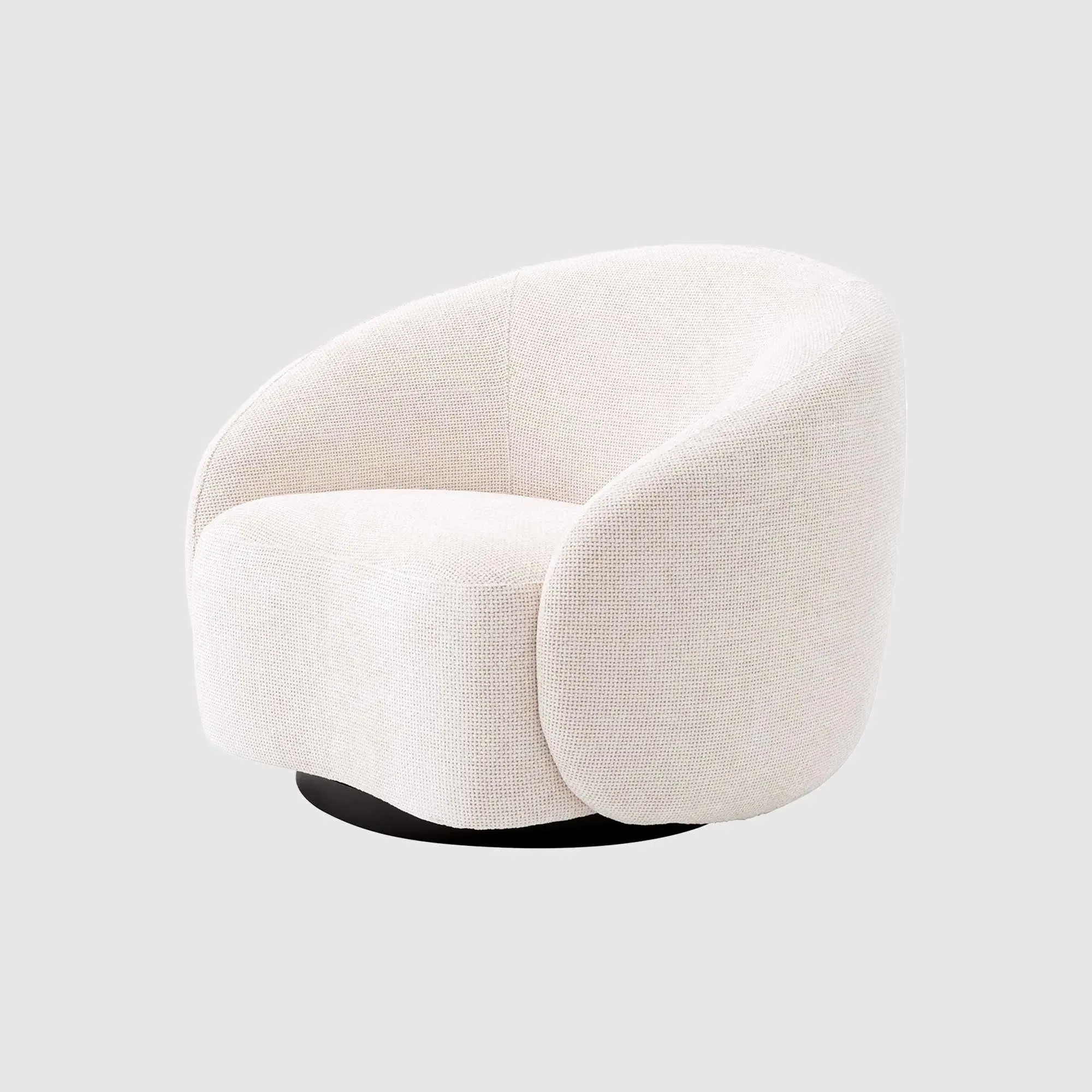 Eichholtz Amore Swivel Armchair - White, Fabric image