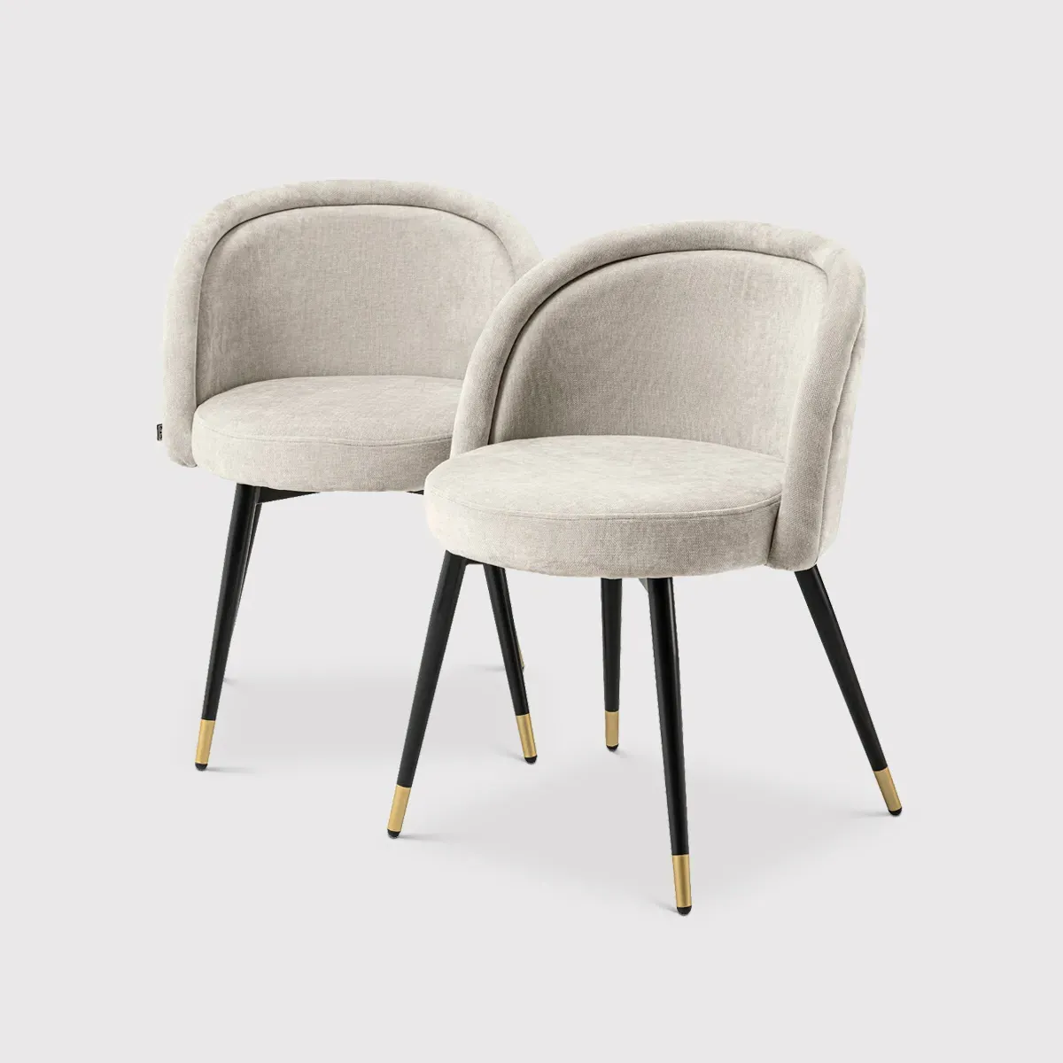 Eichholtz Chloe Dining Chair Set of 2 - Neutral, Fabric image