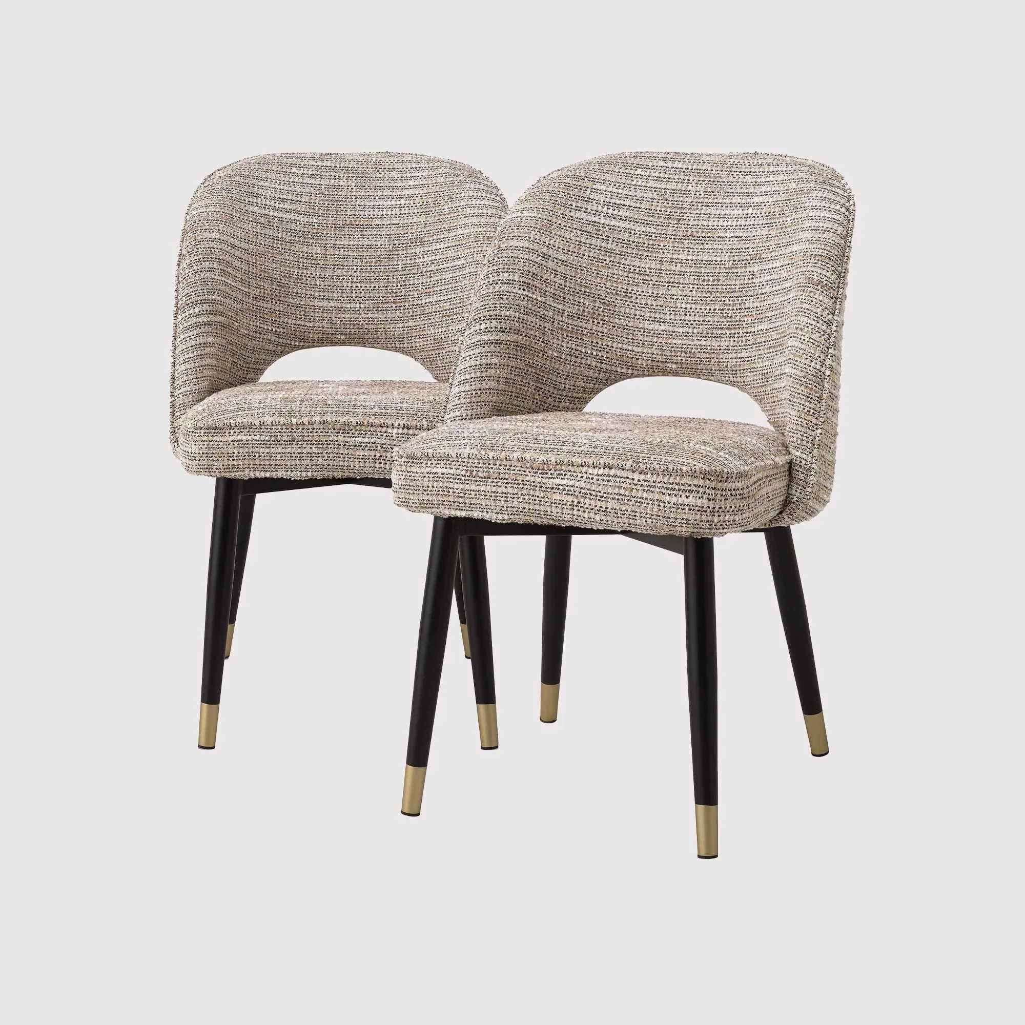 Eichholtz Cliff Dining Chair Set of 2 - Beige, Fabric