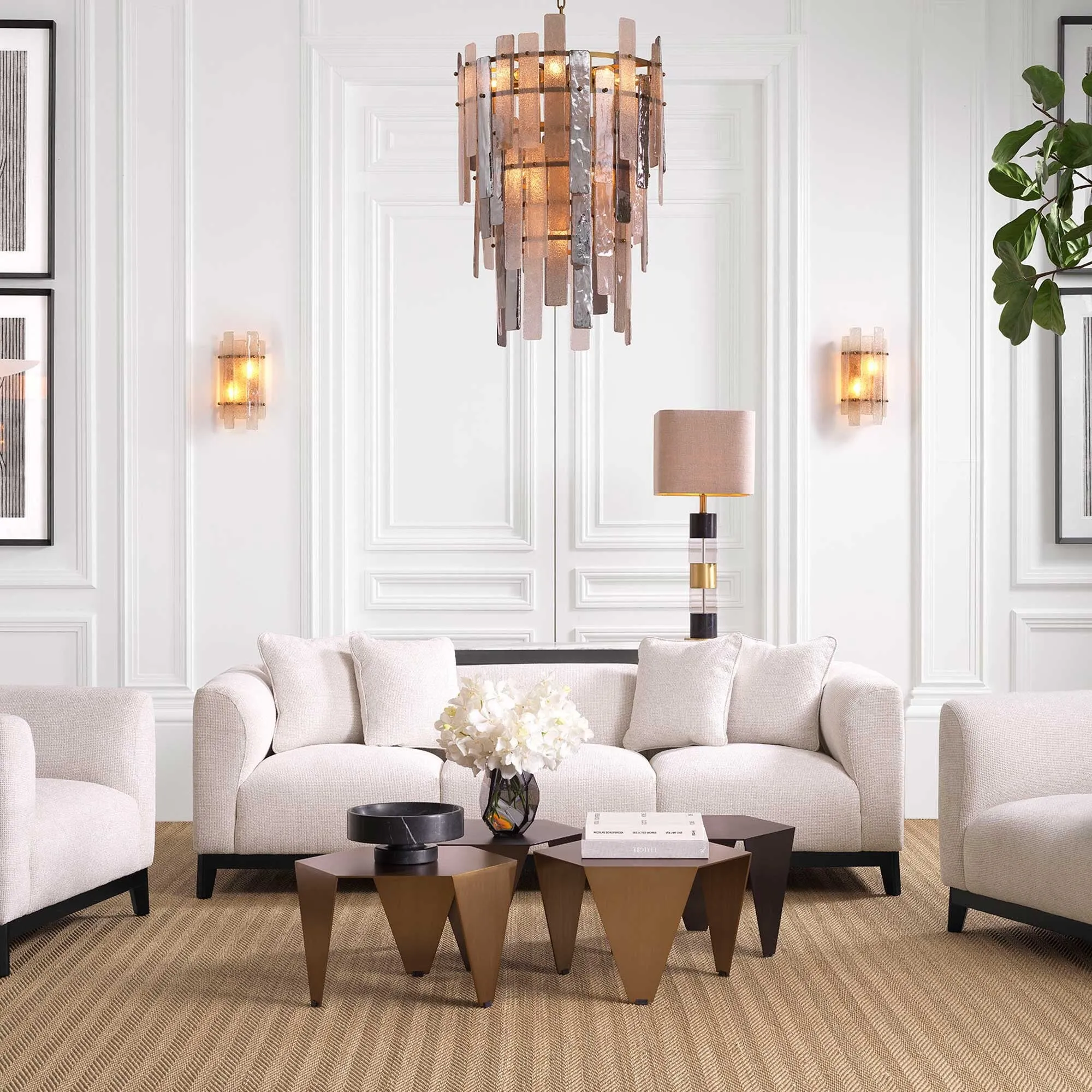 Eichholtz Corso Sofa - White, Fabric