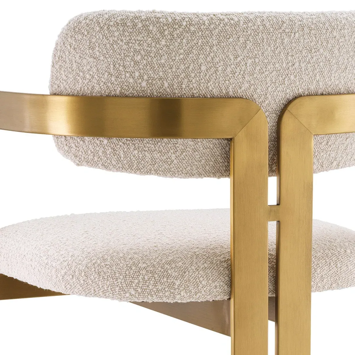 Eichholtz Donato Bar Dining Stool - Neutral, Boucle
