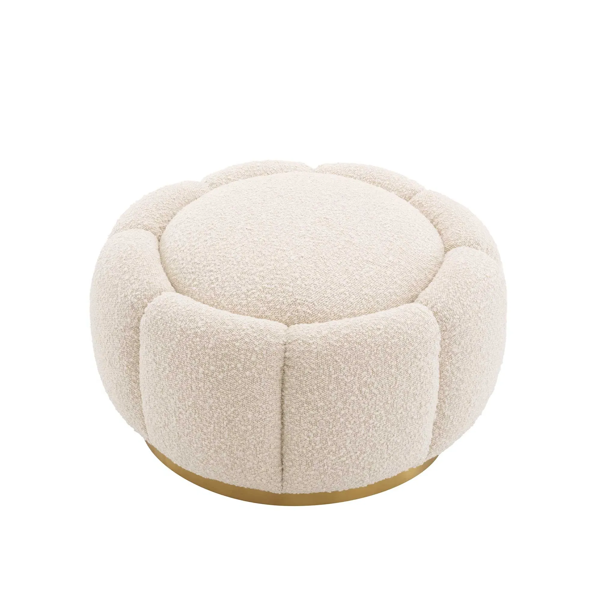 Eichholtz Inger Ottoman - White, Boucle
