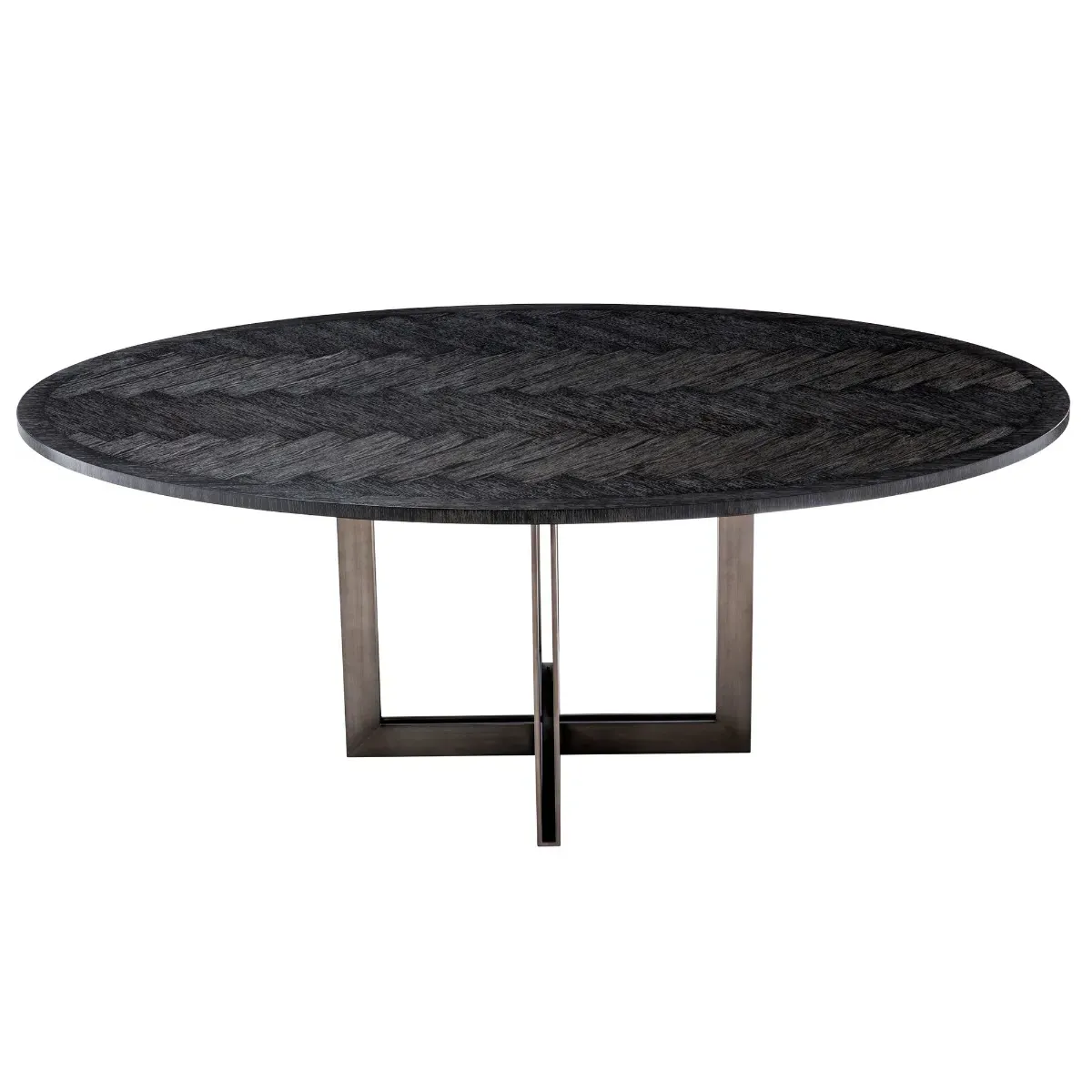 Eichholtz Melchior Oval Dining Table - Black, Oak