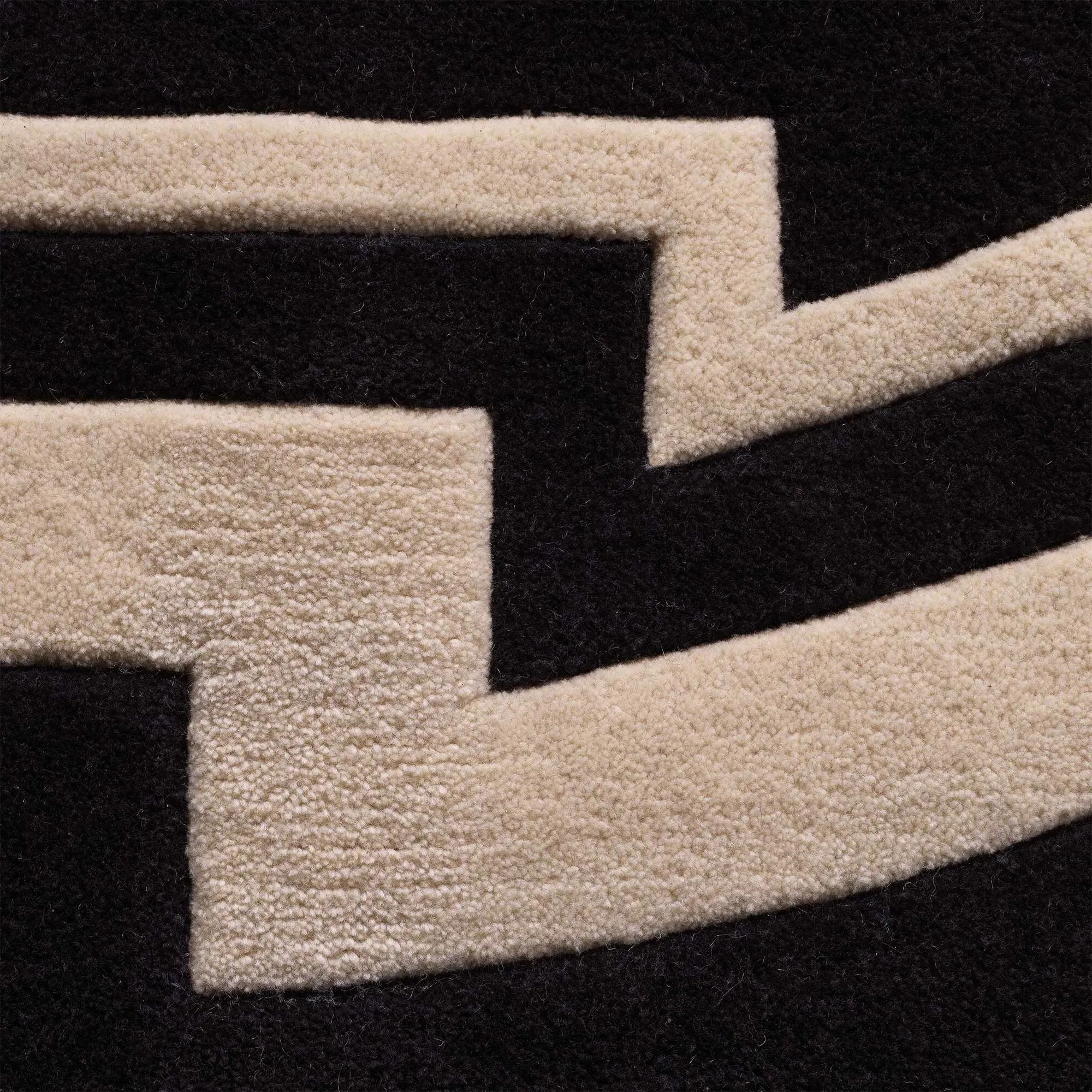 Eichholtz Palazzo Round Carpet - Black, Wool