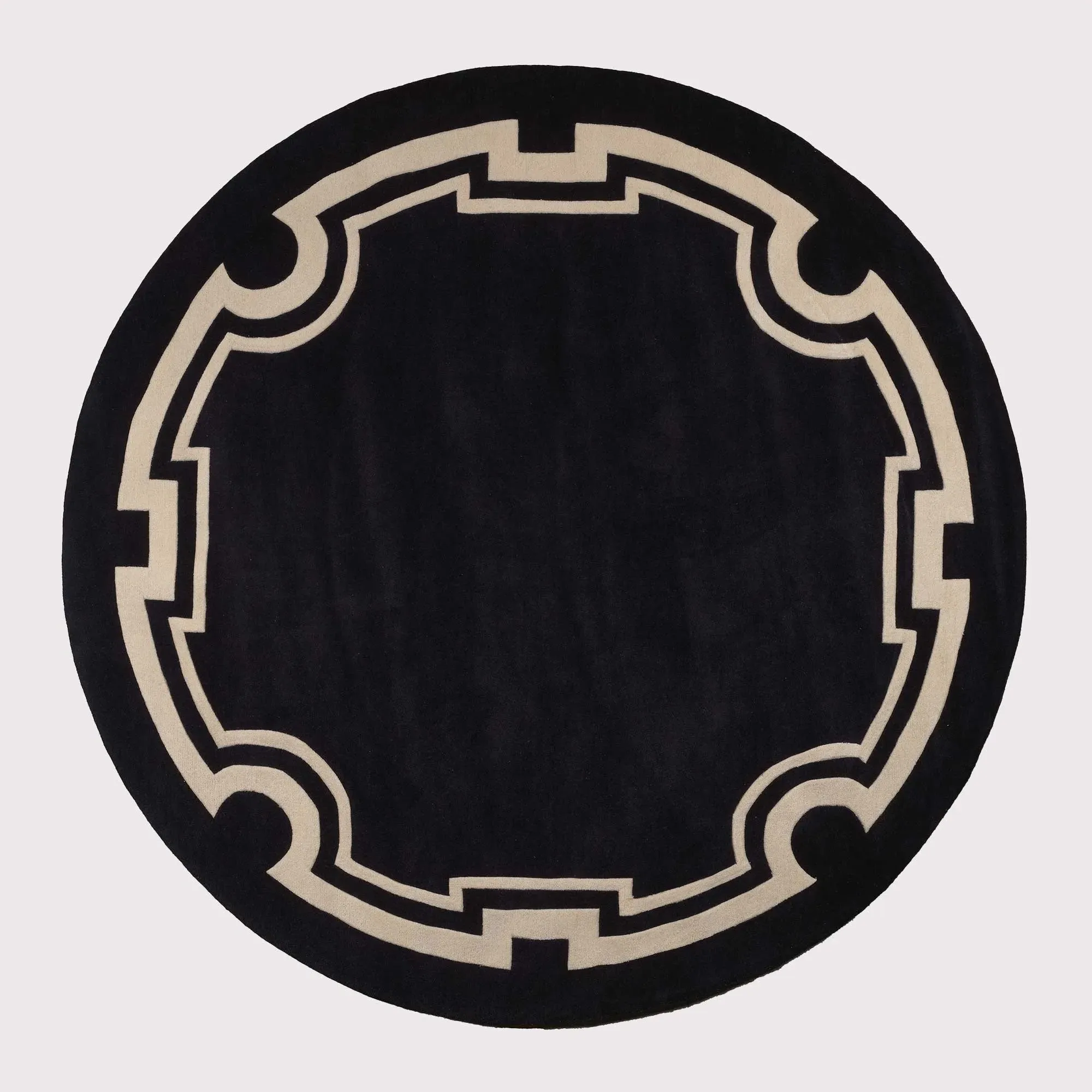 Eichholtz Palazzo Round Carpet - Black, Wool image