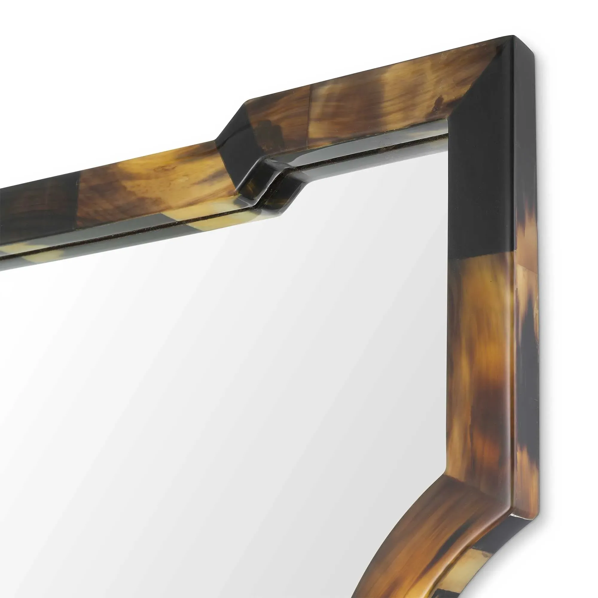 Eichholtz Scalamance Square Mirror - Brown, Buffalo Horn
