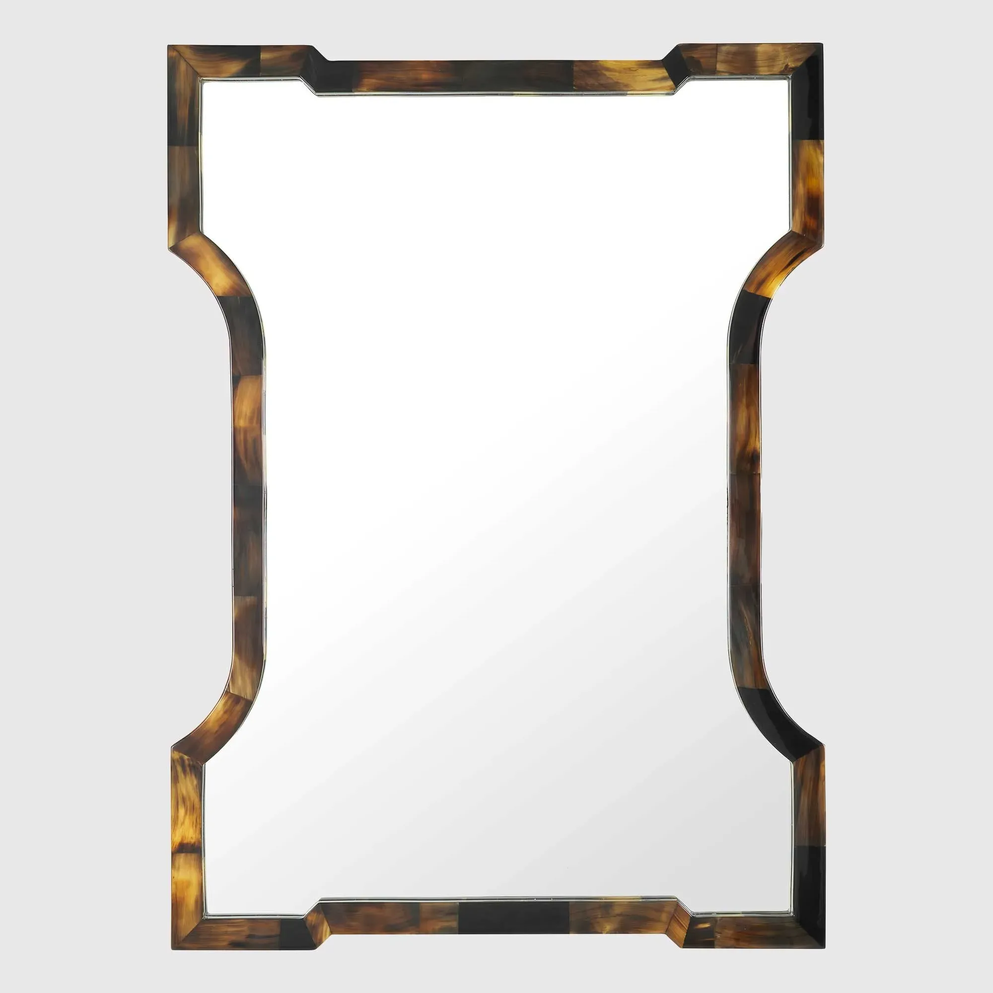 Eichholtz Scalamance Square Mirror - Brown, Buffalo Horn image