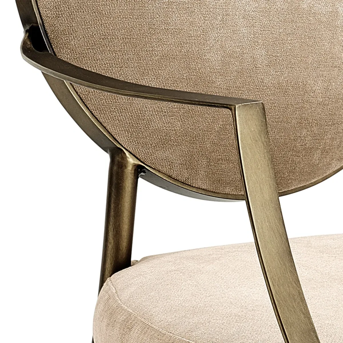 Eichholtz Scribe Dining Chair with Arms - Neutral, Velvet